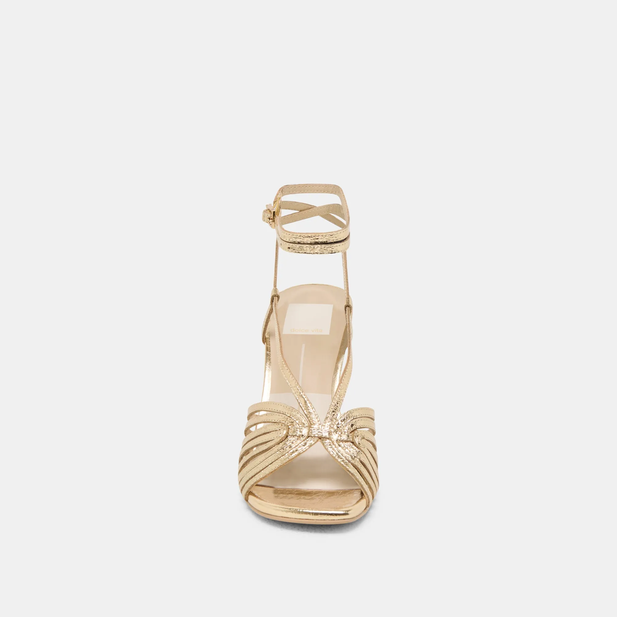 NIVANA HEELS GOLD DISTRESSED LEATHER Dolce Vita