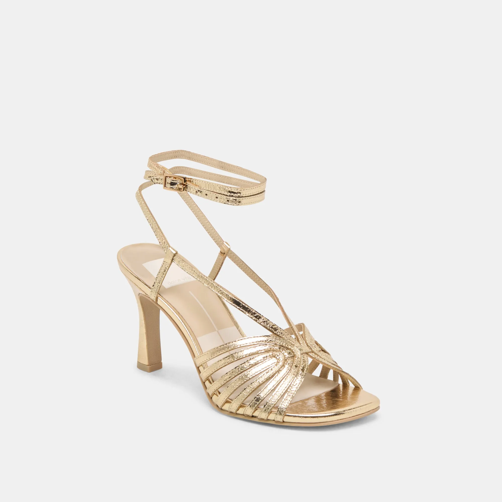 NIVANA HEELS GOLD DISTRESSED LEATHER Dolce Vita
