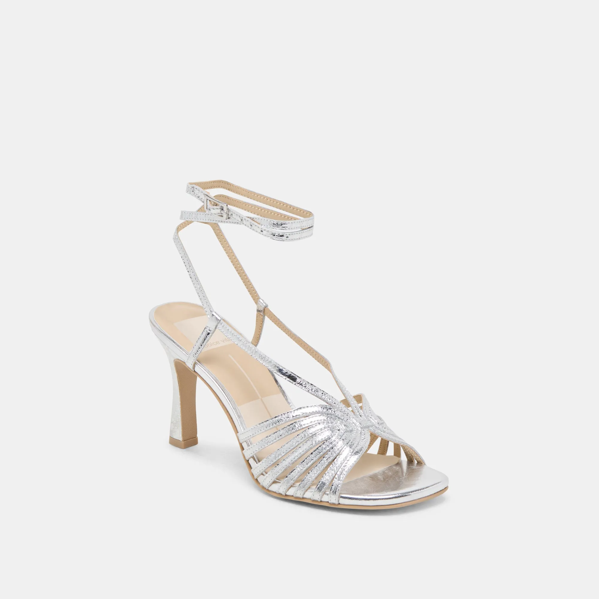NIVANA HEELS SILVER DISTRESSED LEATHER Dolce Vita