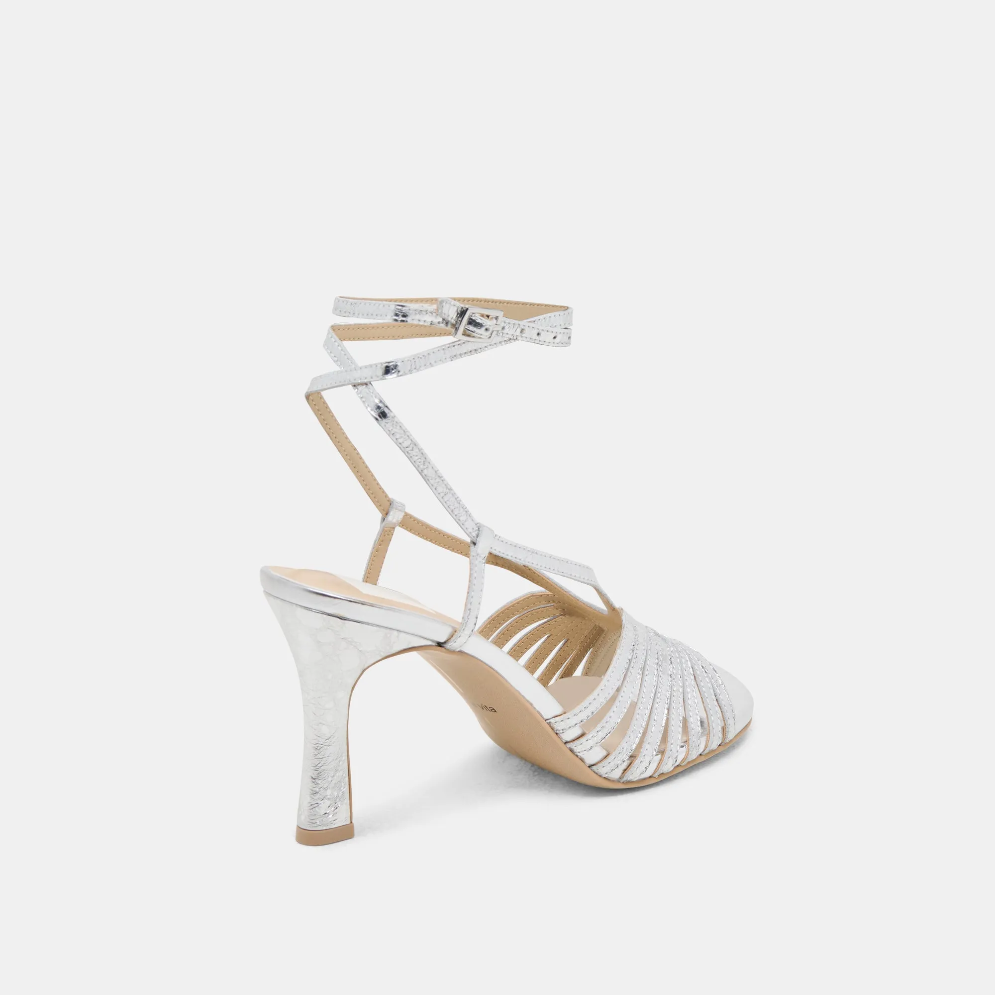 NIVANA HEELS SILVER DISTRESSED LEATHER Dolce Vita