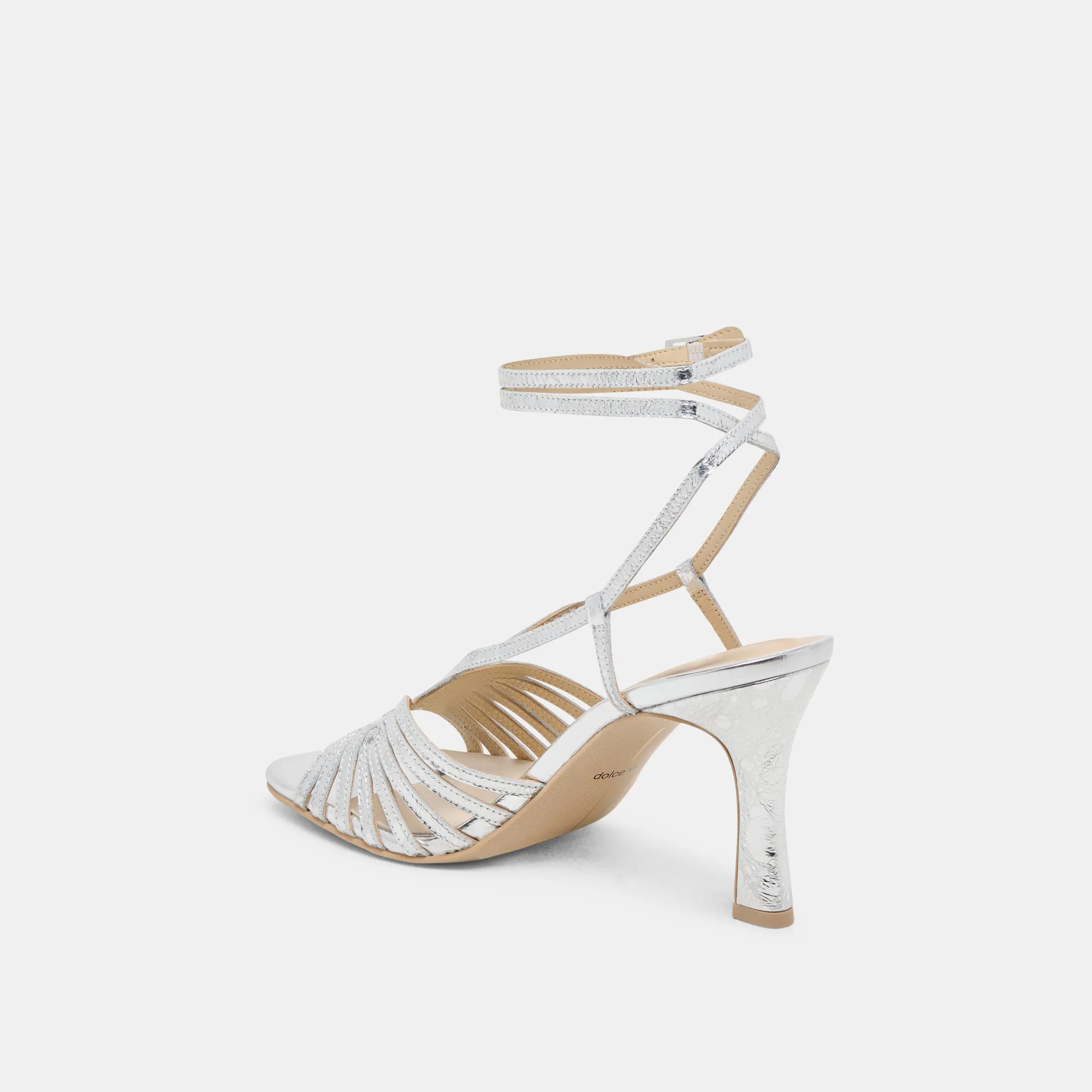 NIVANA HEELS SILVER DISTRESSED LEATHER Dolce Vita