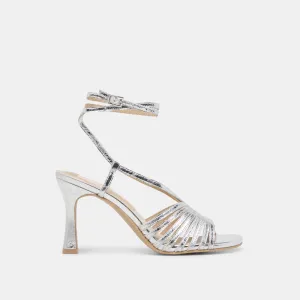 NIVANA HEELS SILVER DISTRESSED LEATHER Dolce Vita