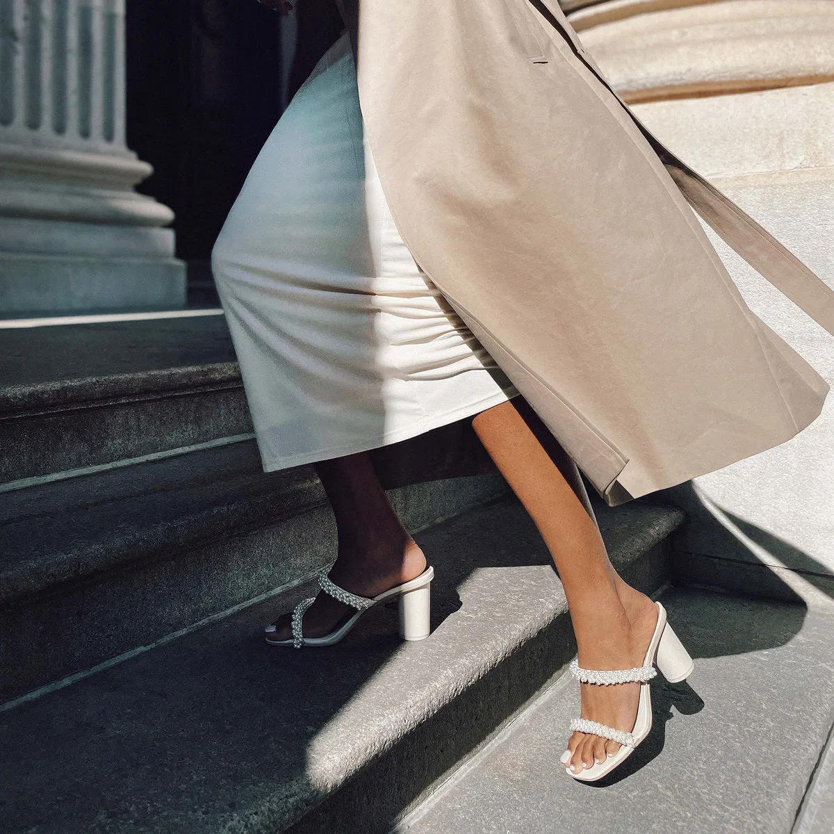 NOEL HEELS VANILLA PEARLS Dolce Vita