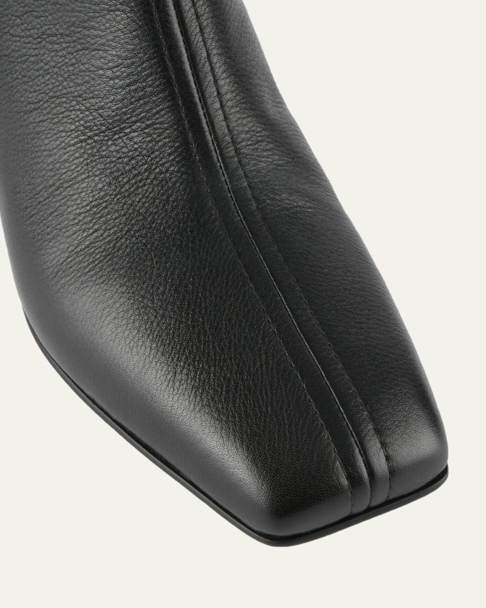 NORI MID ANKLE BOOTS BLACK LEATHER Jo Mercer