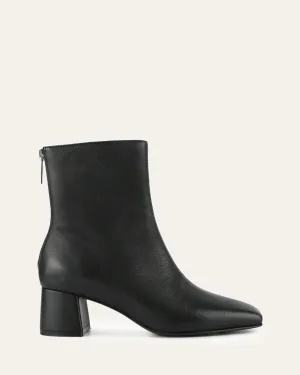 NORI MID ANKLE BOOTS BLACK LEATHER Jo Mercer