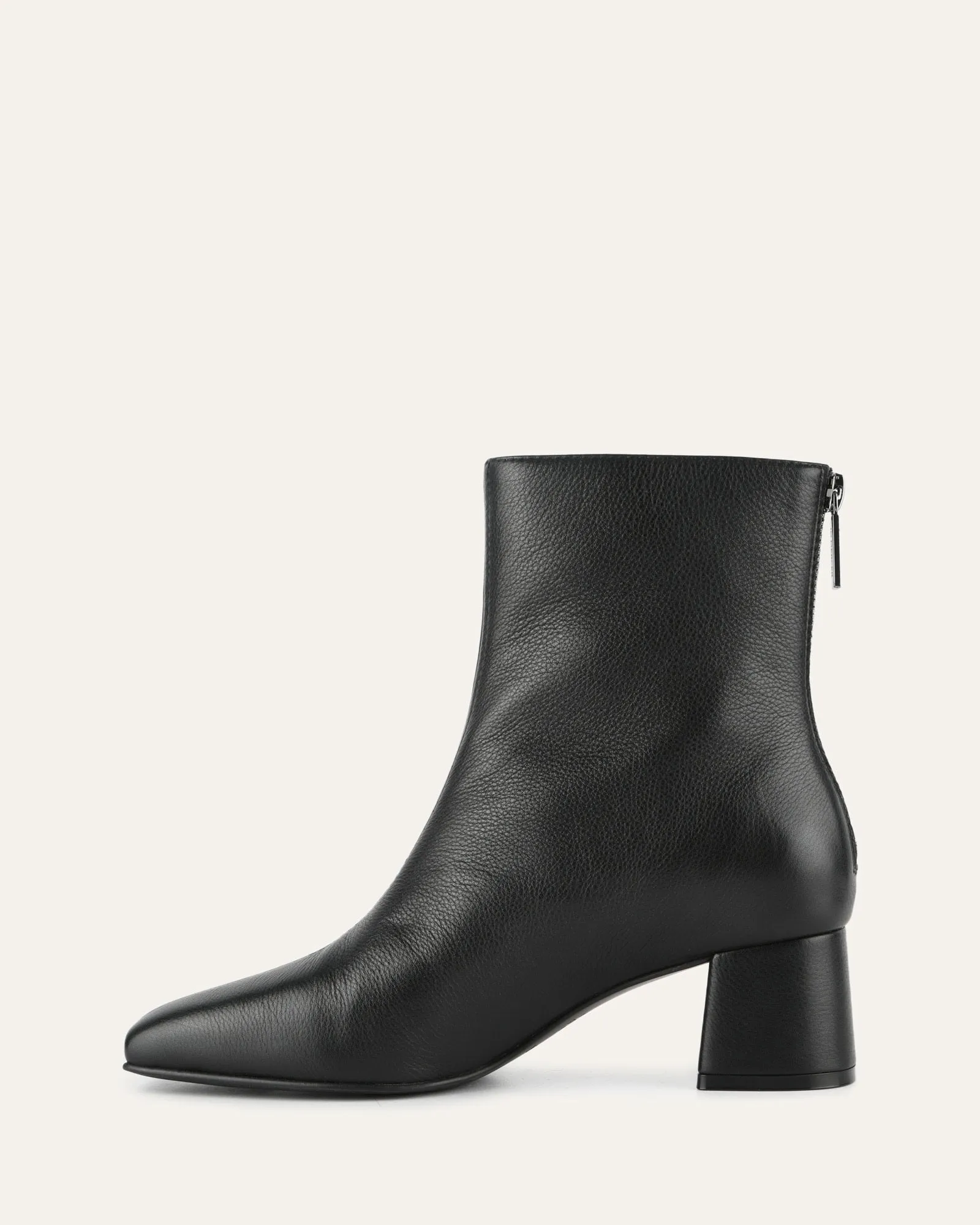 NORI MID ANKLE BOOTS BLACK LEATHER Jo Mercer