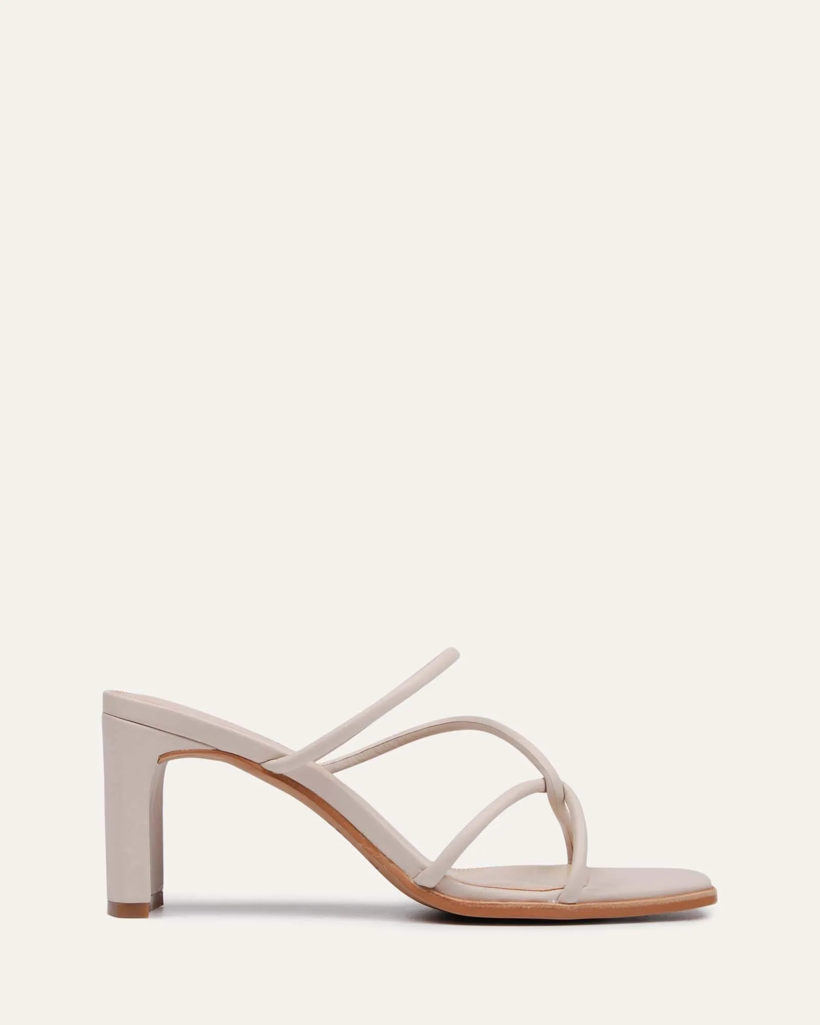 NOVI MID HEEL SANDALS BONE LEATHER Jo Mercer