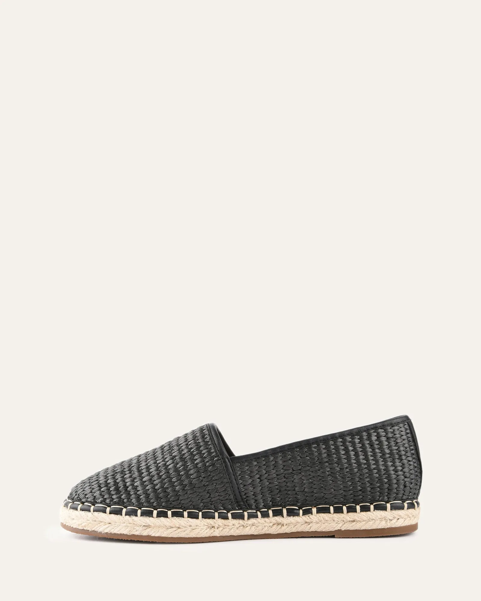 OAKLEY LOAFERS BLACK RAFFIA Jo Mercer