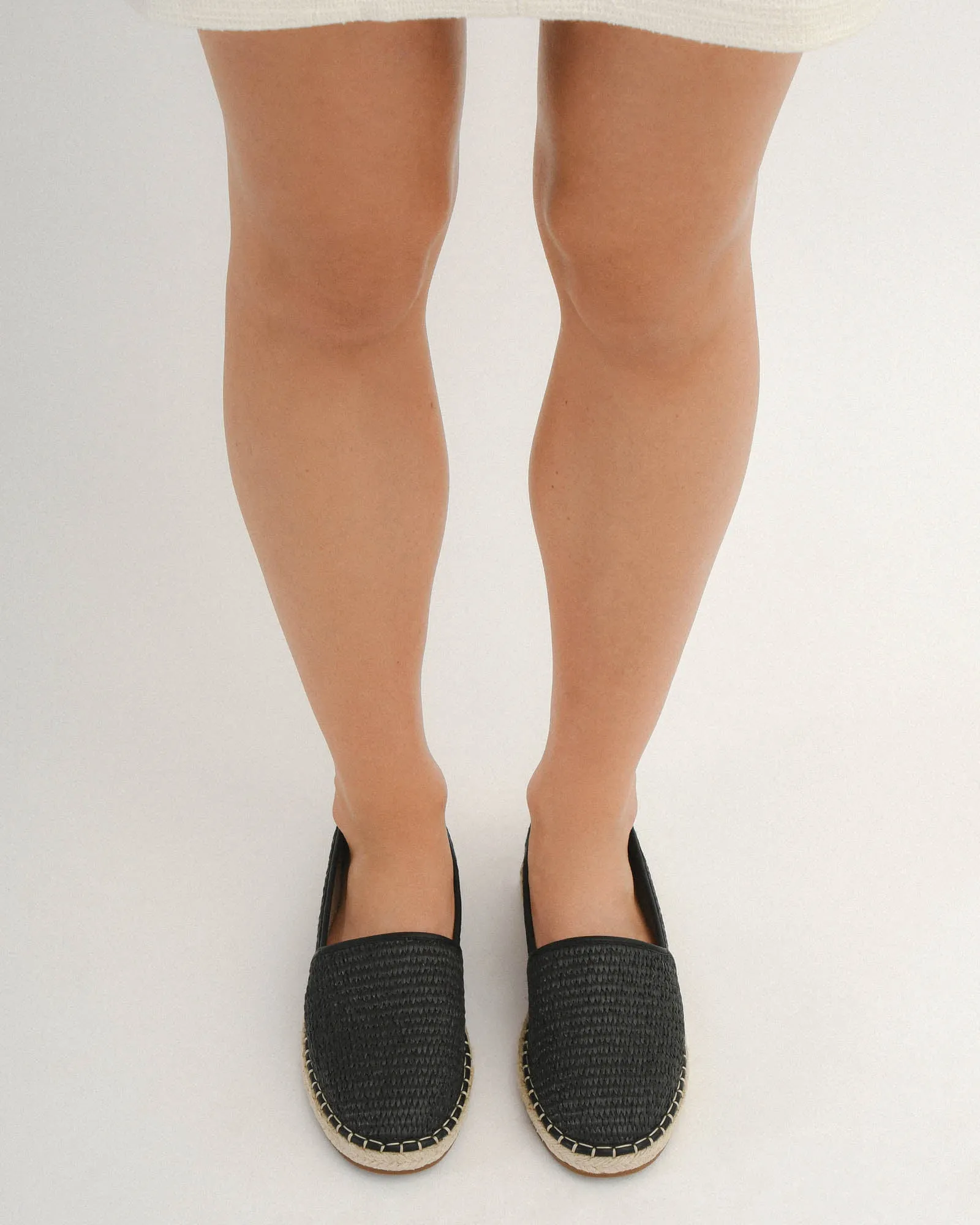OAKLEY LOAFERS BLACK RAFFIA Jo Mercer