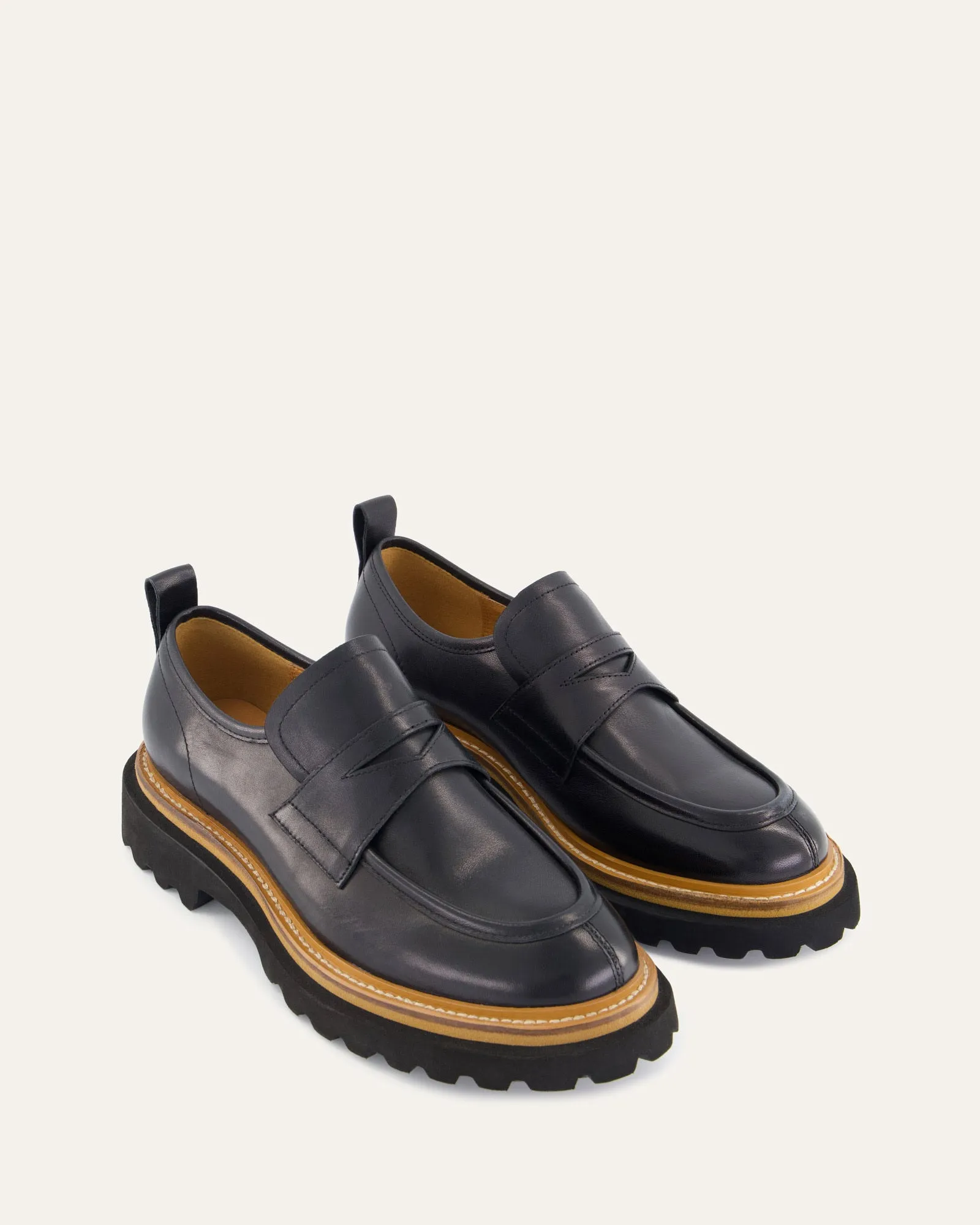 OBI LOAFERS BLACK LEATHER Jo Mercer