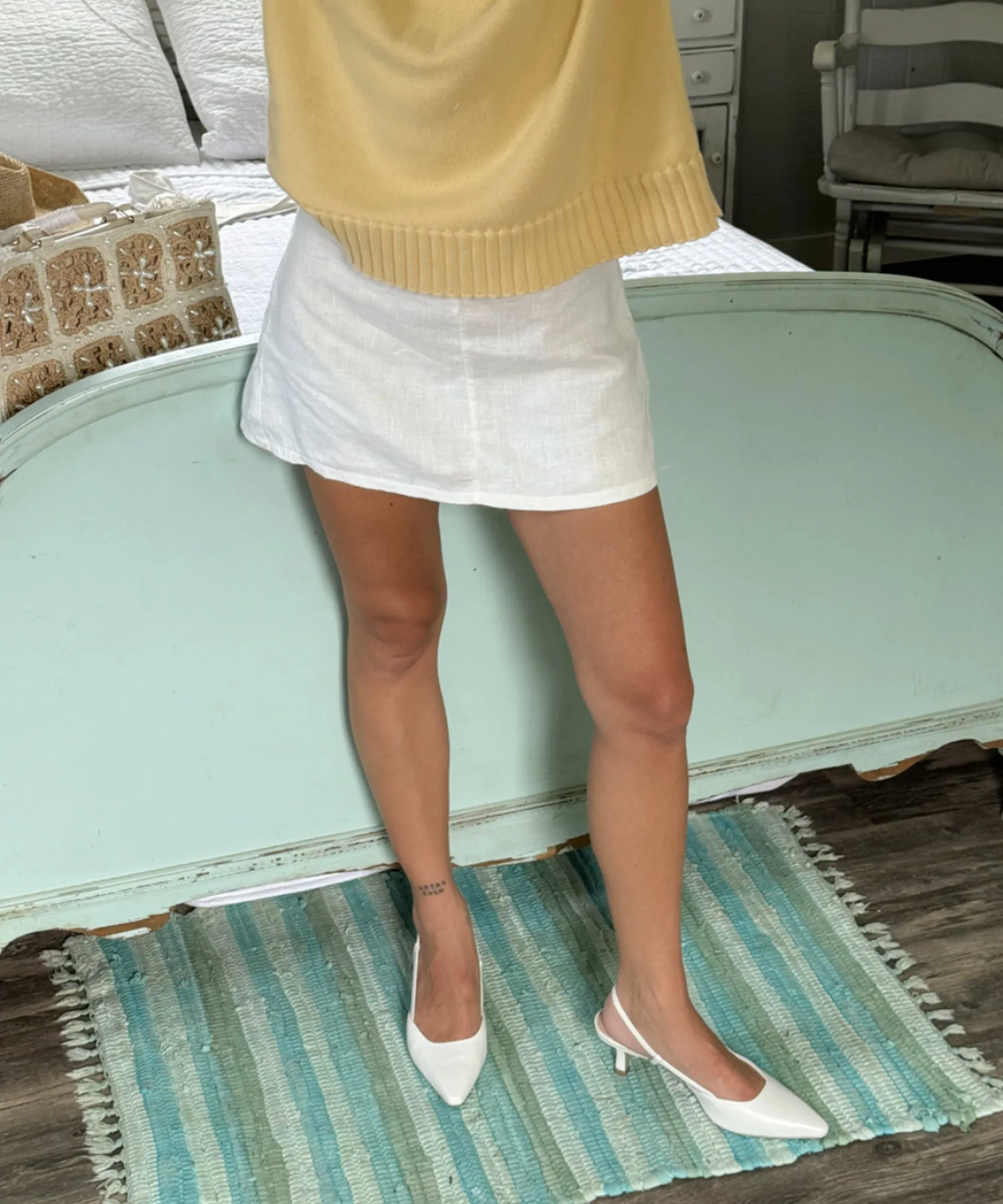ODELA HEELS WHITE LEATHER Dolce Vita