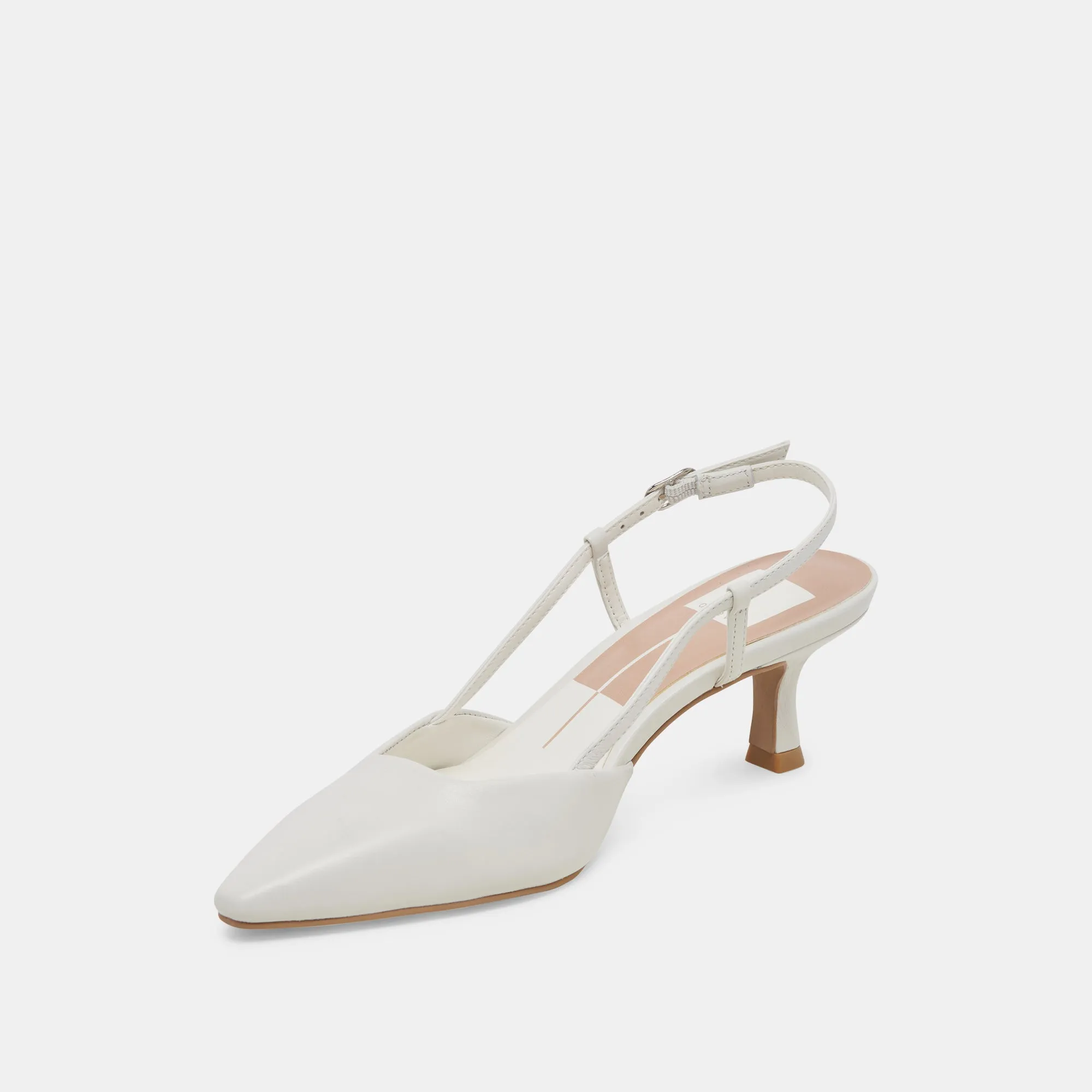 ODELA HEELS WHITE LEATHER Dolce Vita