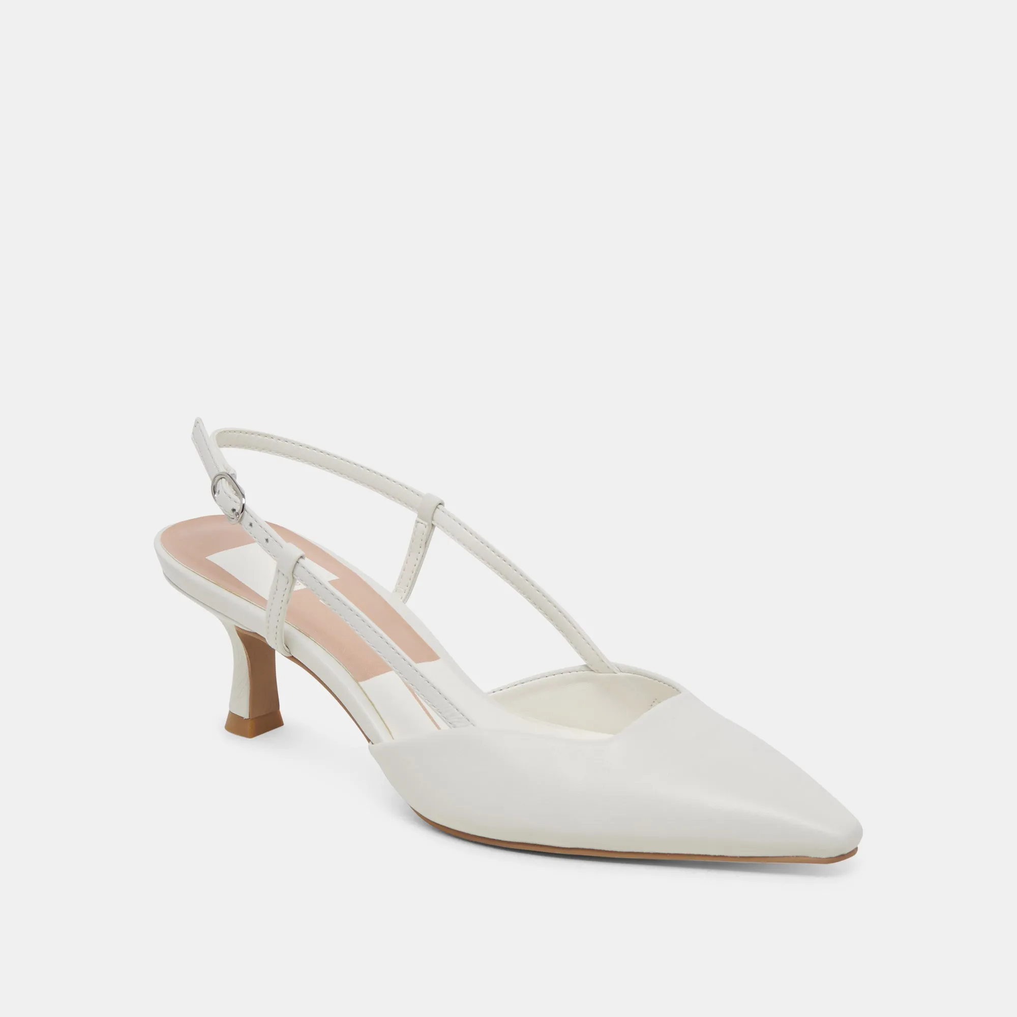 ODELA HEELS WHITE LEATHER Dolce Vita