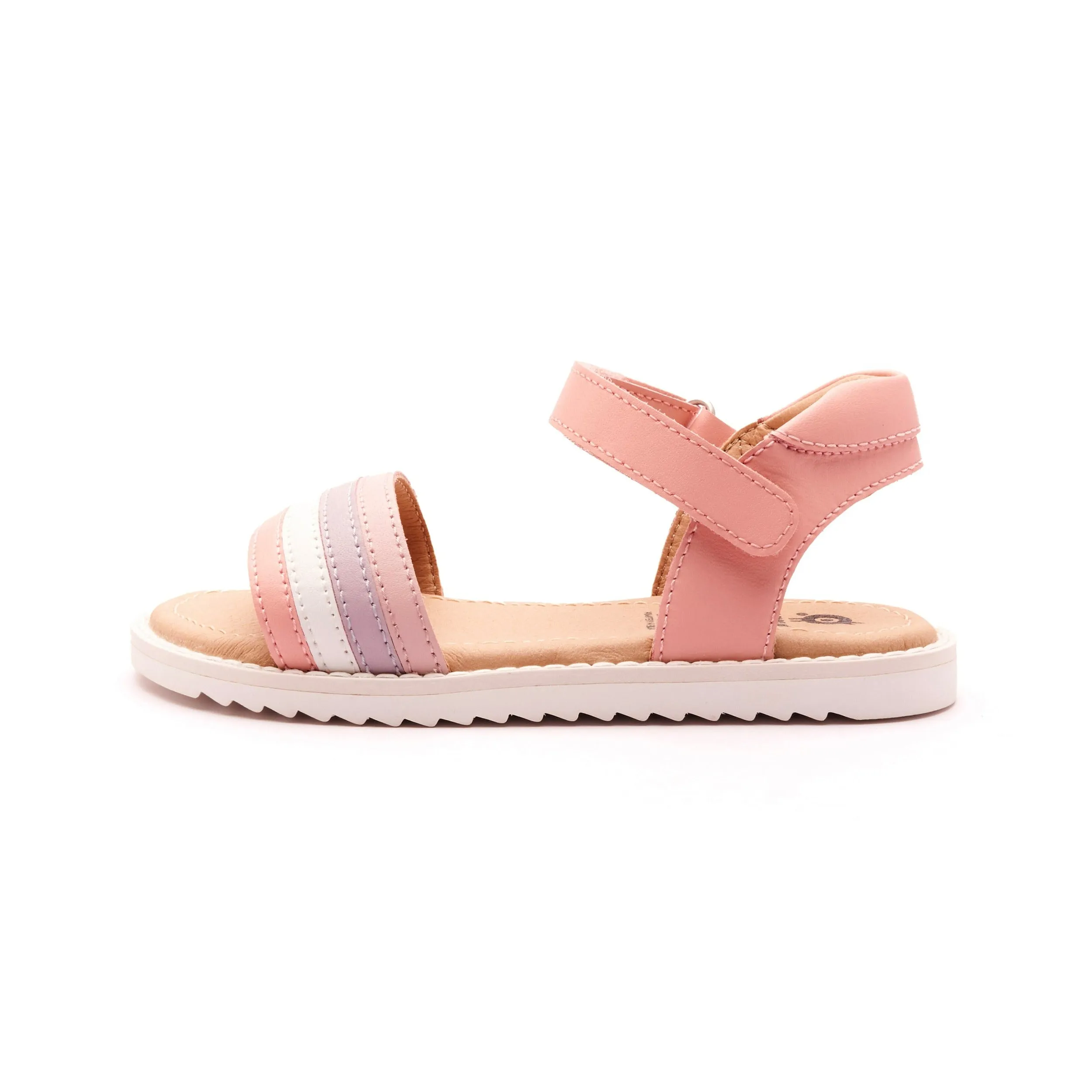 Old Soles Girl's 7019 Colour Pot Leather Sandals, Cipria / Snow / Lilium / Dalia