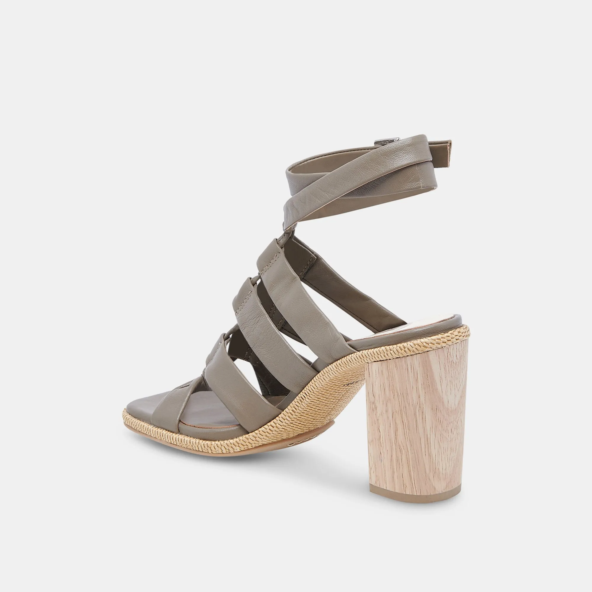 OLEMA HEELS DARK OLIVE LEATHER Dolce Vita