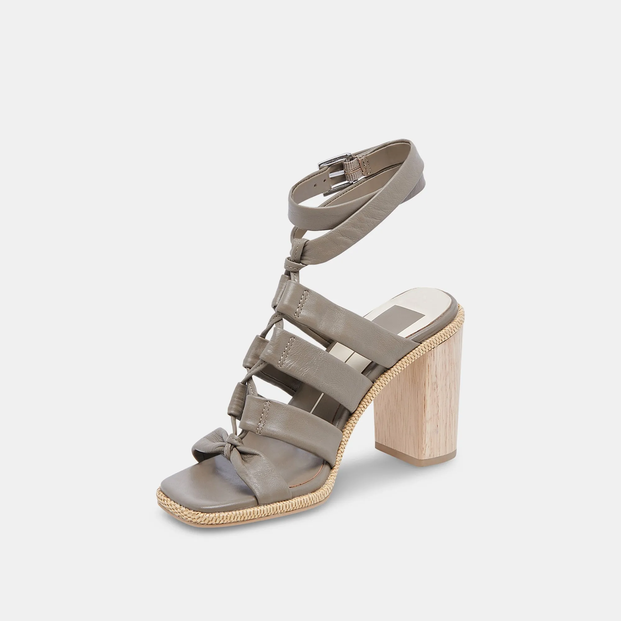 OLEMA HEELS DARK OLIVE LEATHER Dolce Vita