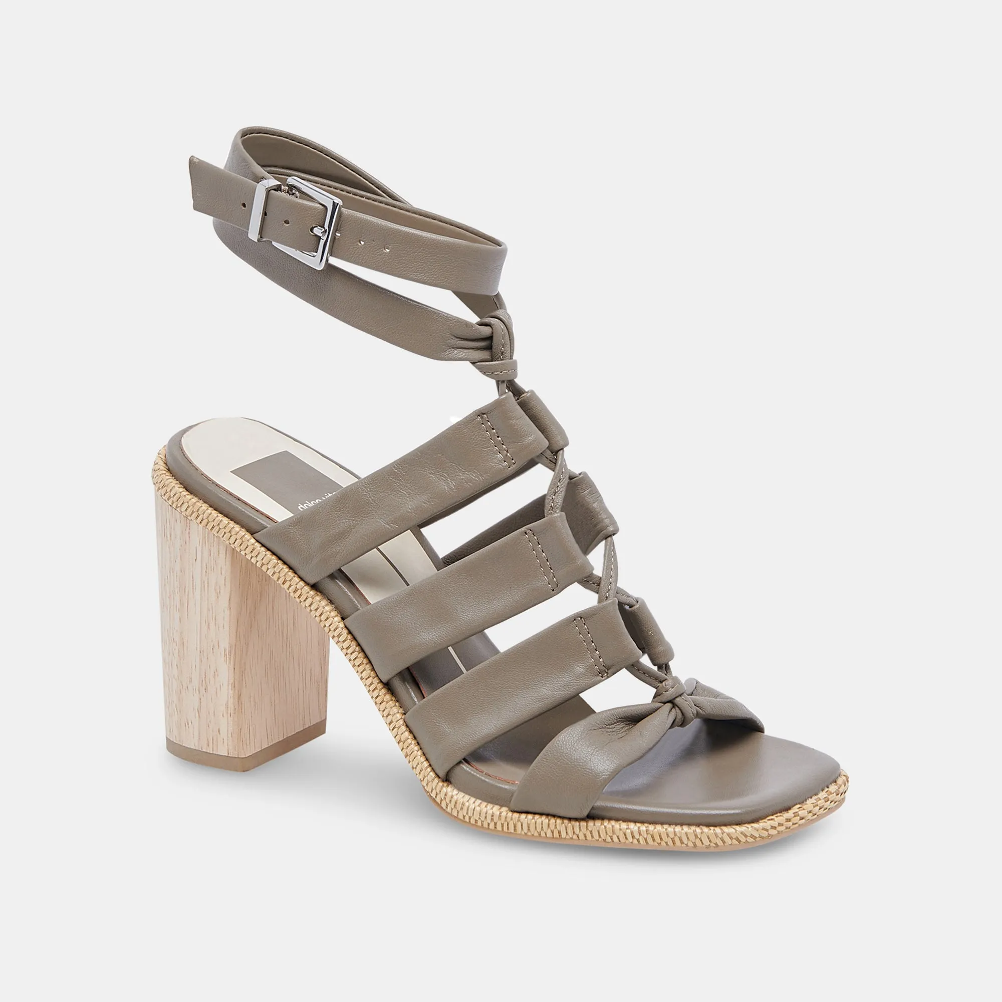 OLEMA HEELS DARK OLIVE LEATHER Dolce Vita