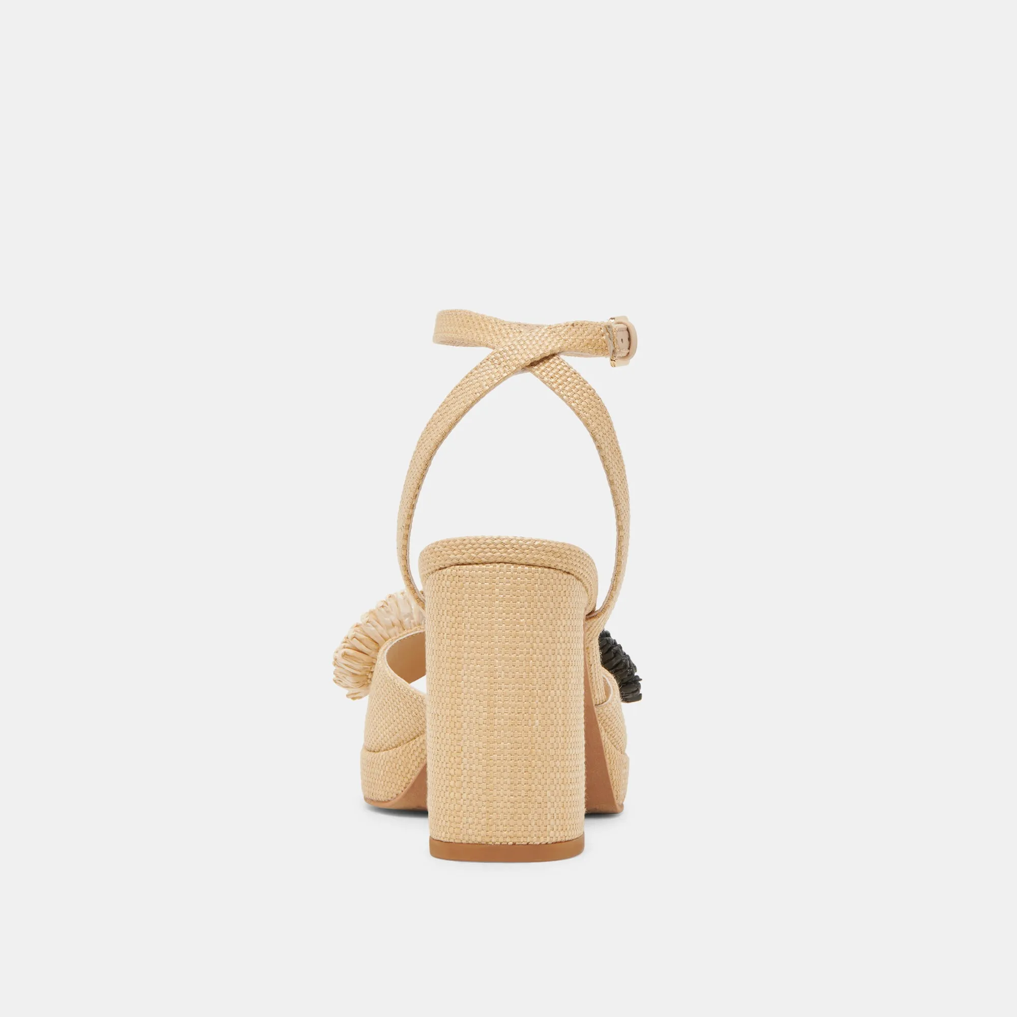 OLIVEA HEELS BLACK NATURAL RAFFIA Dolce Vita