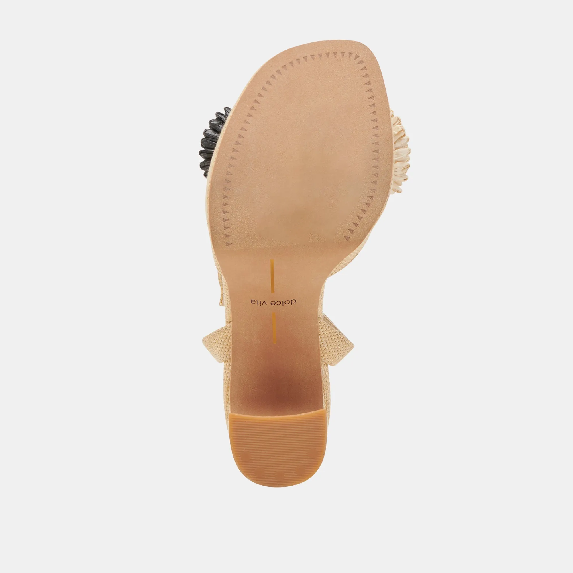 OLIVEA HEELS BLACK NATURAL RAFFIA Dolce Vita