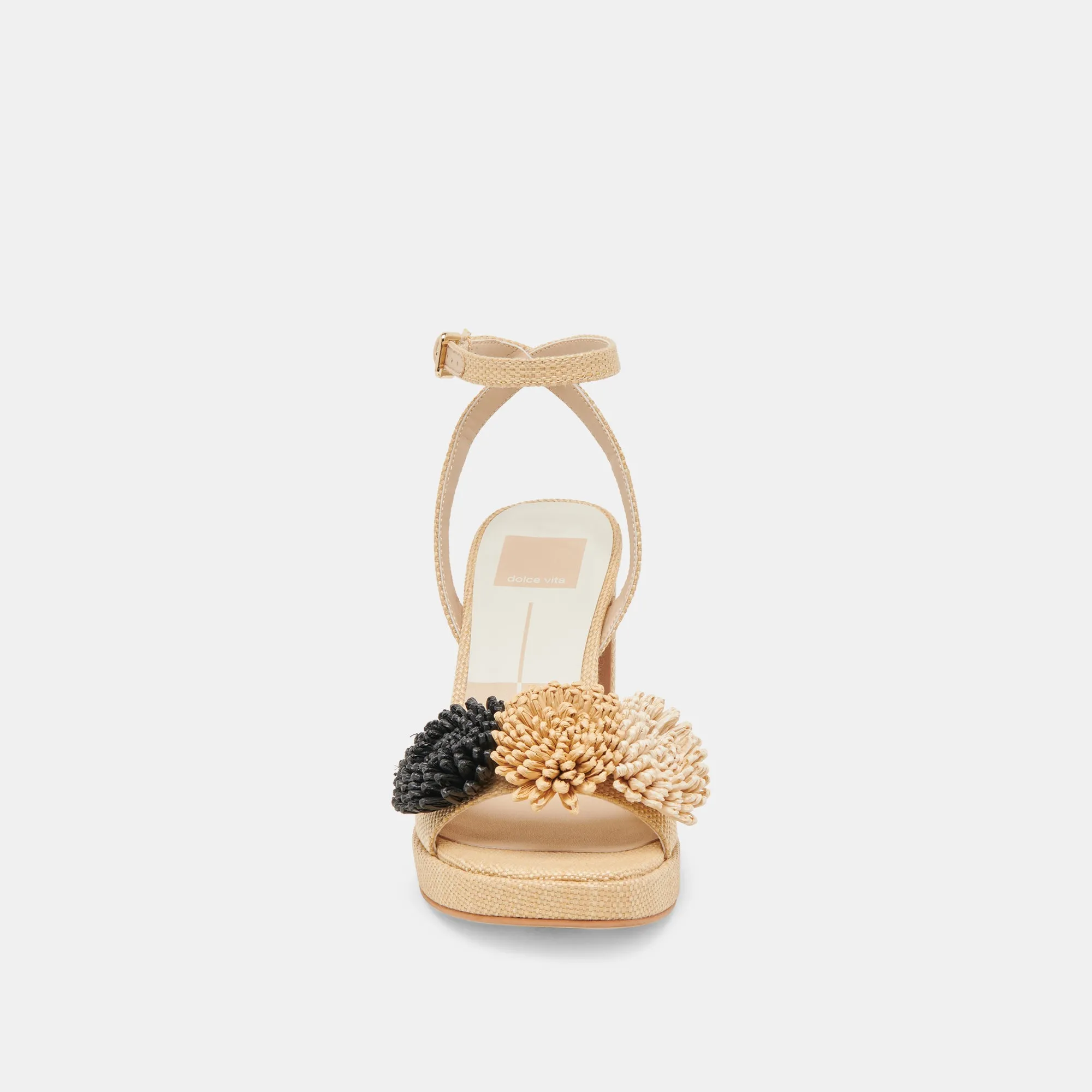 OLIVEA HEELS BLACK NATURAL RAFFIA Dolce Vita