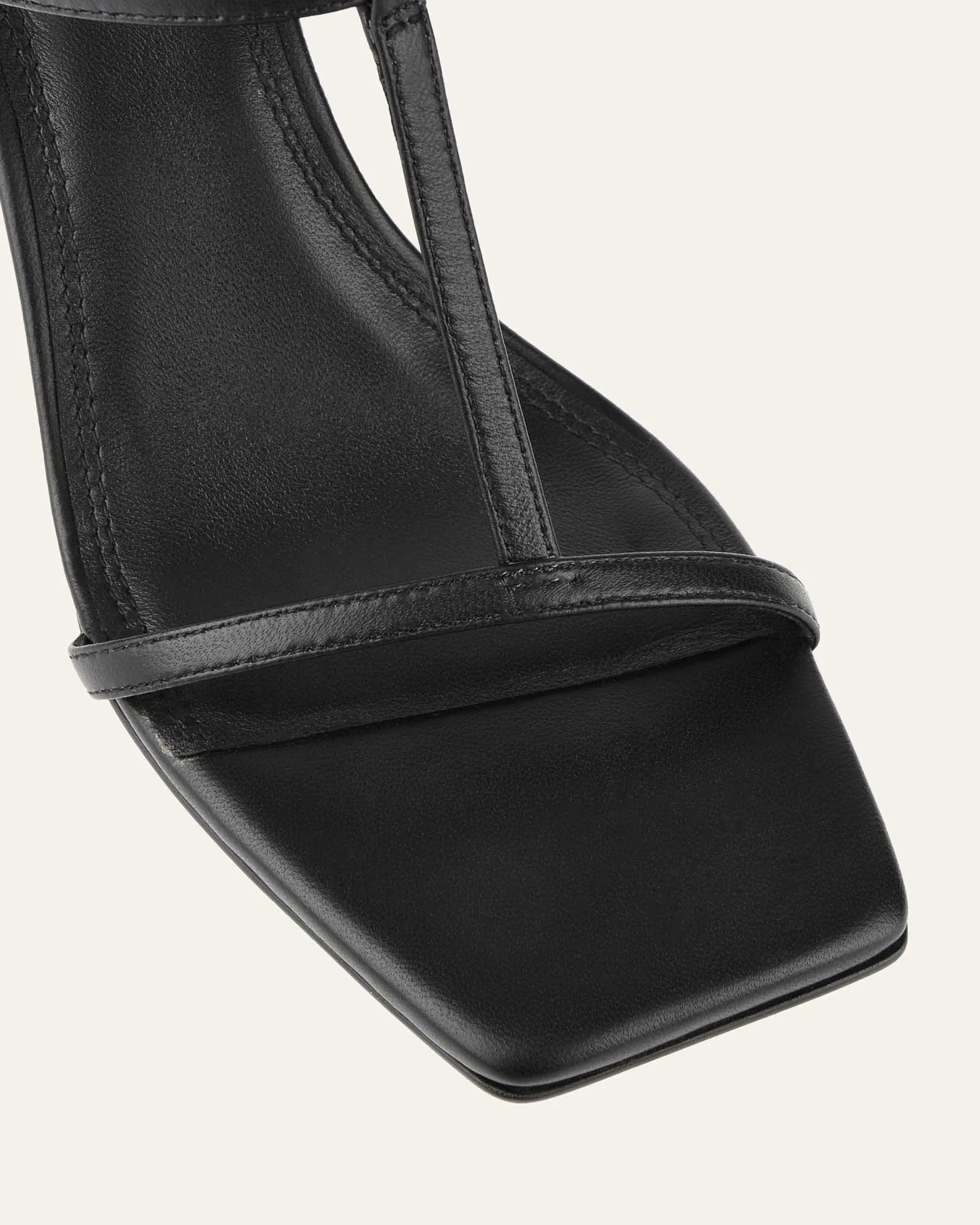 OPHELIA MID HEEL WEDGES BLACK LEATHER Jo Mercer