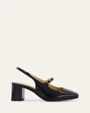 PEGGY LOW HEELS BLACK PATENT Jo Mercer