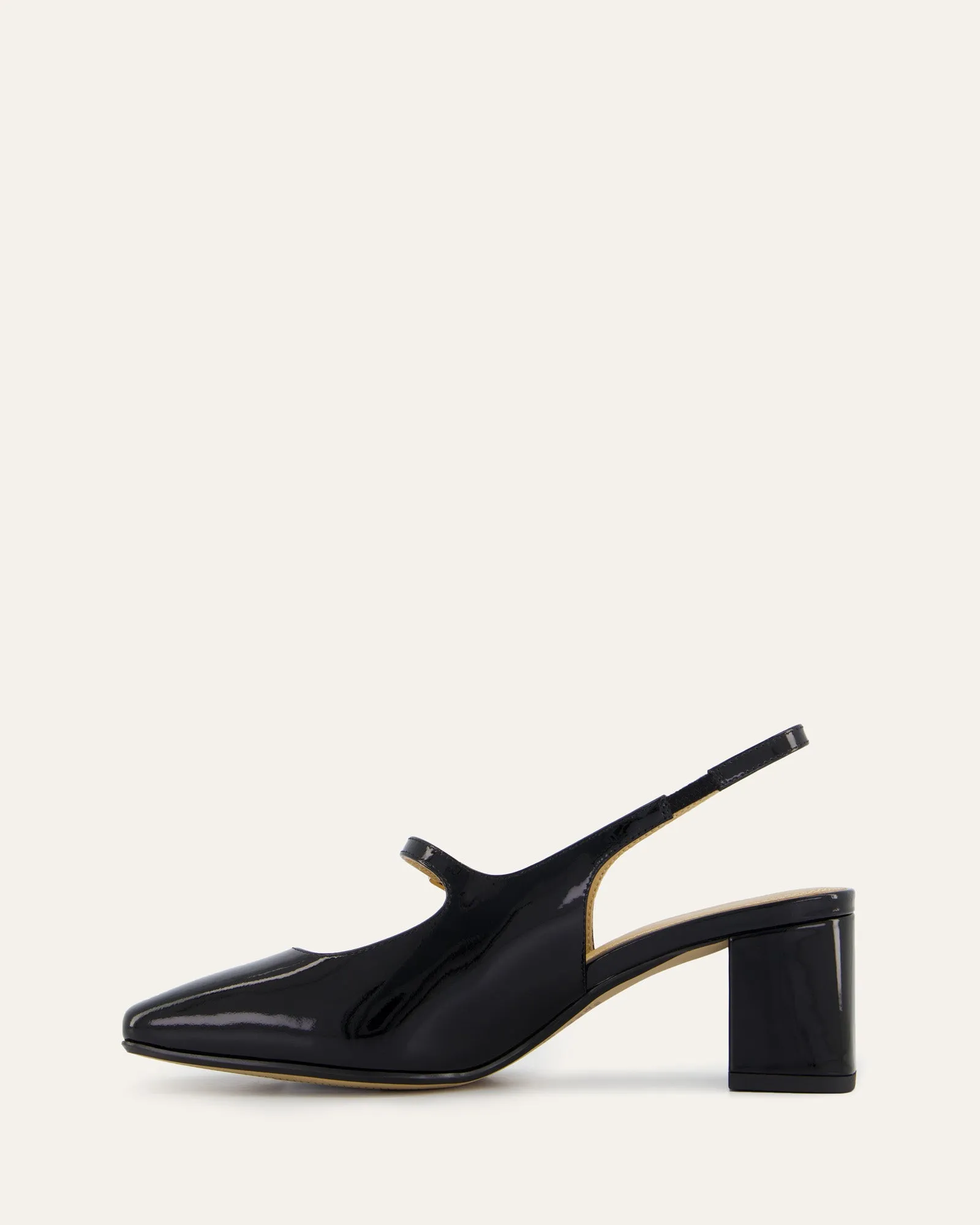 PEGGY LOW HEELS BLACK PATENT Jo Mercer