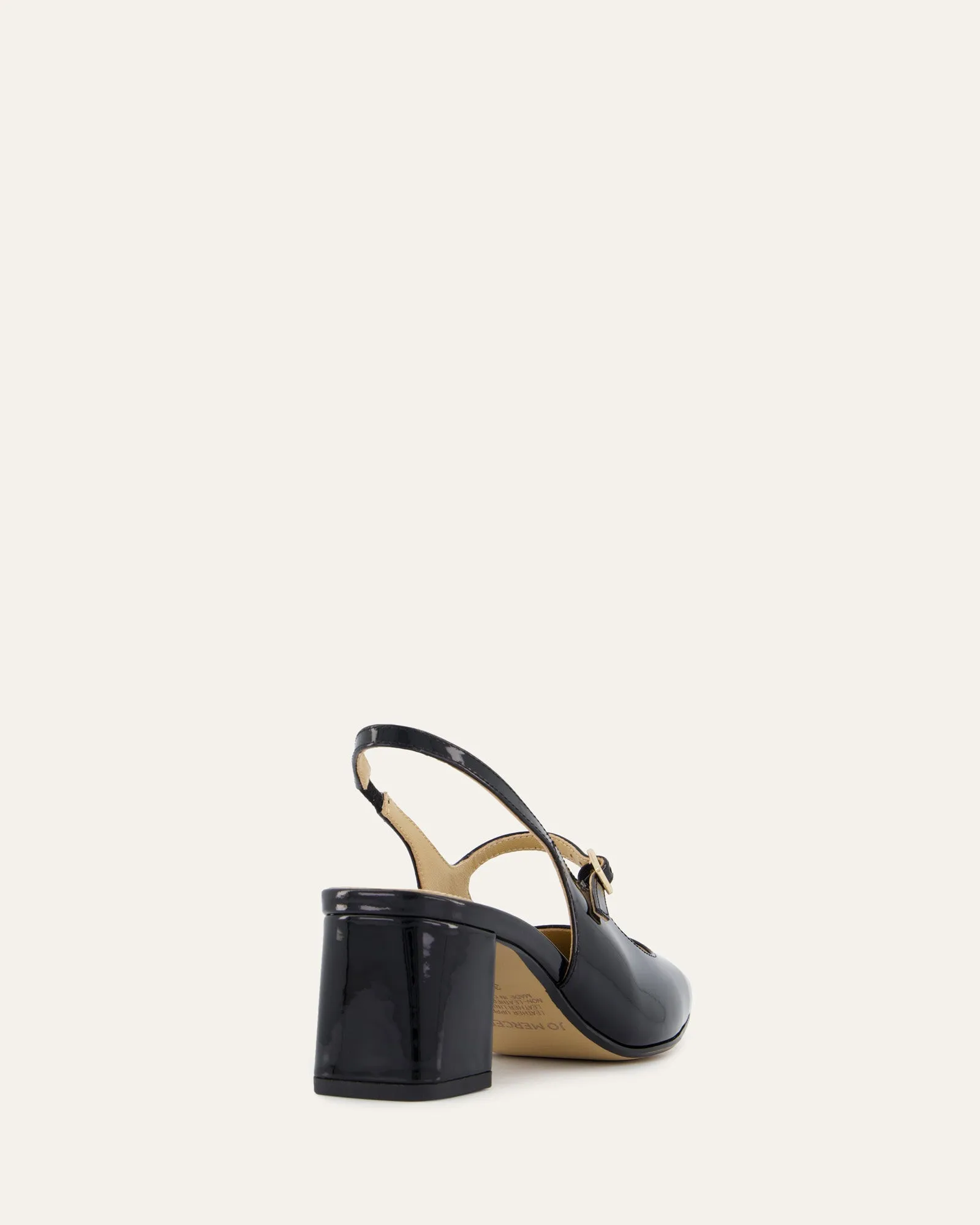 PEGGY LOW HEELS BLACK PATENT Jo Mercer