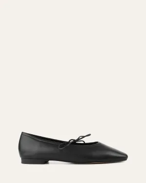 PETAL CASUAL FLATS BLACK LEATHER Jo Mercer