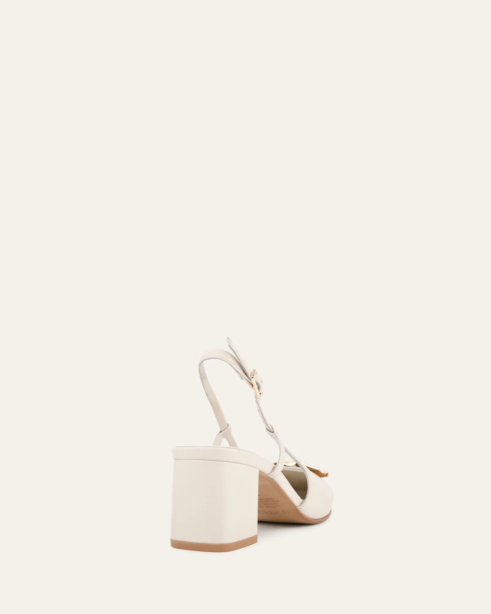 PETRA LOW HEELS OFF WHITE LEATHER Jo Mercer