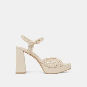 PEYTEN WIDE HEELS CREME WOVEN STELLA Dolce Vita