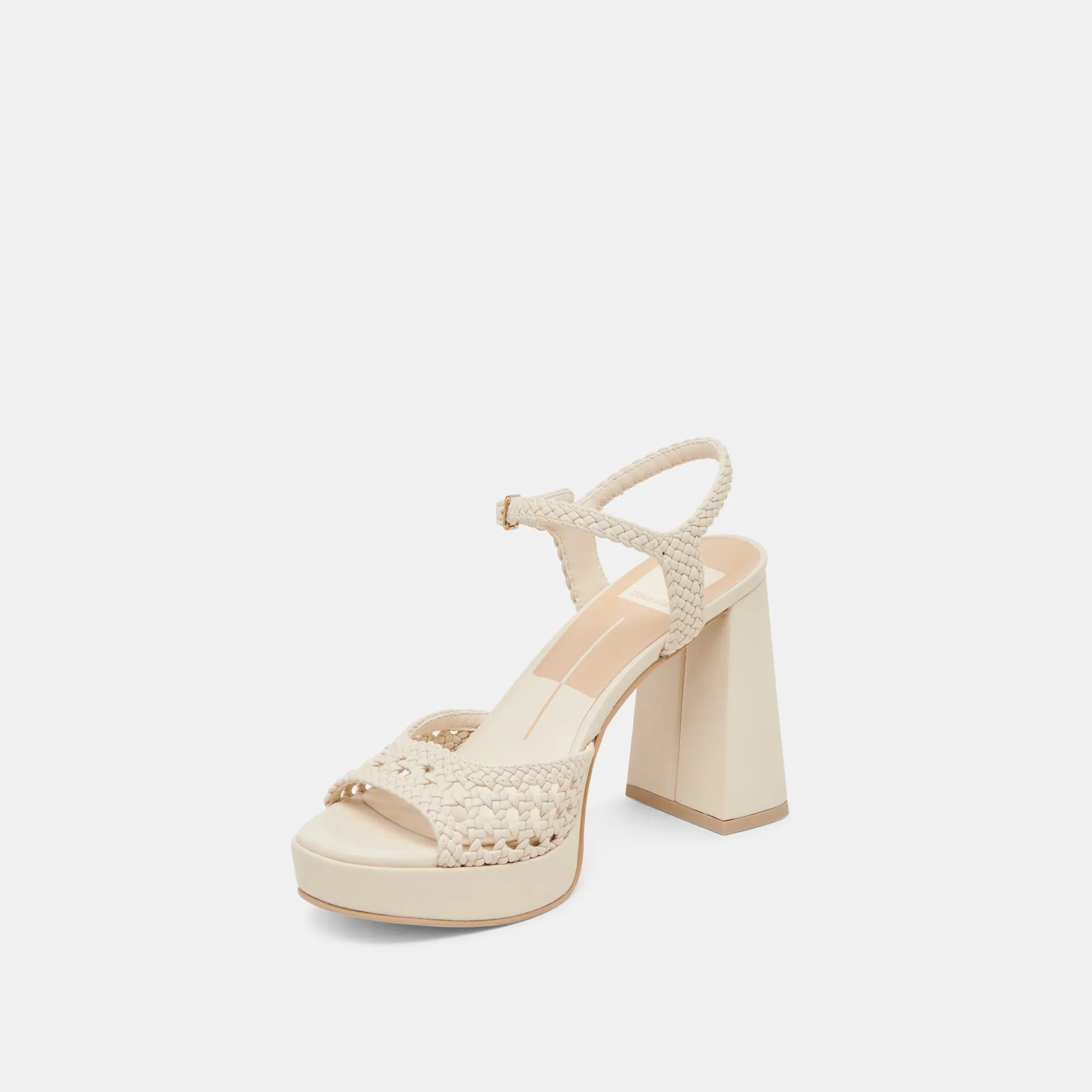 PEYTEN WIDE HEELS CREME WOVEN STELLA Dolce Vita