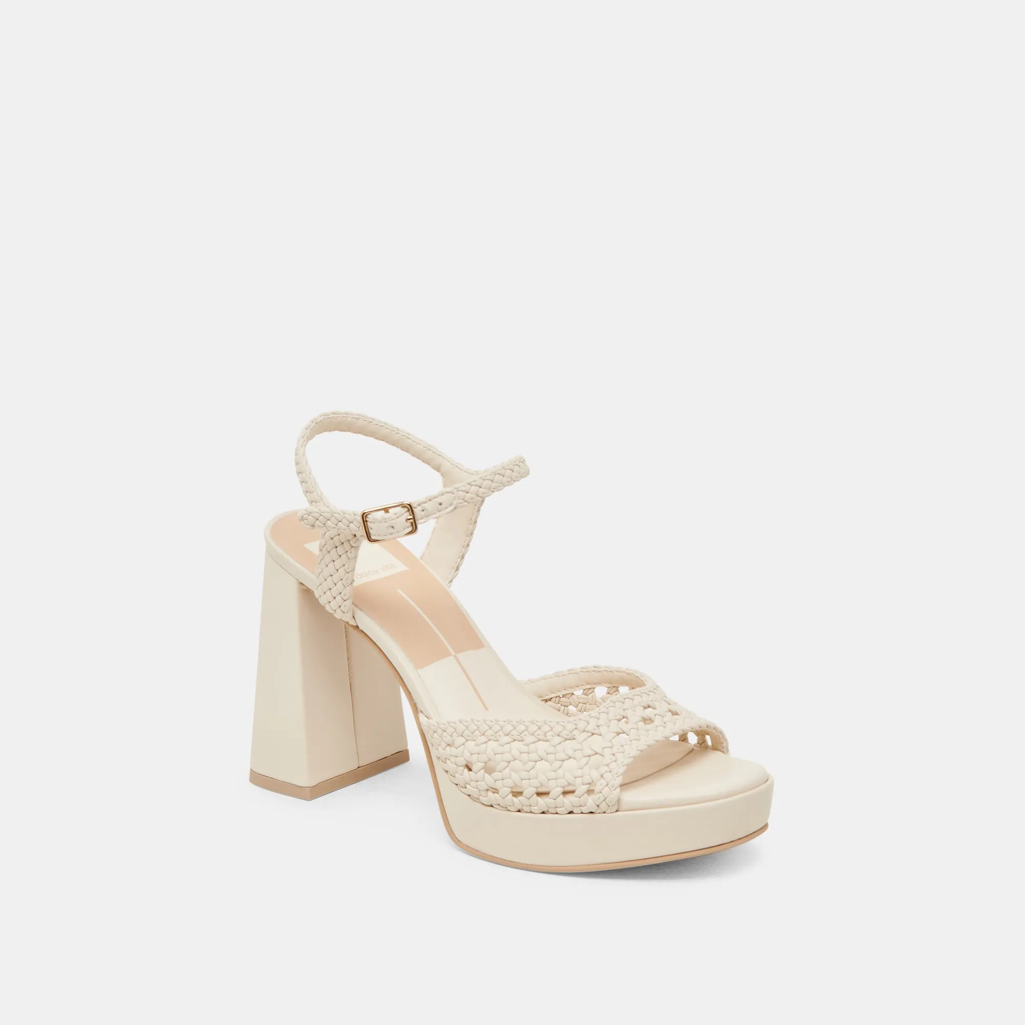 PEYTEN WIDE HEELS CREME WOVEN STELLA Dolce Vita