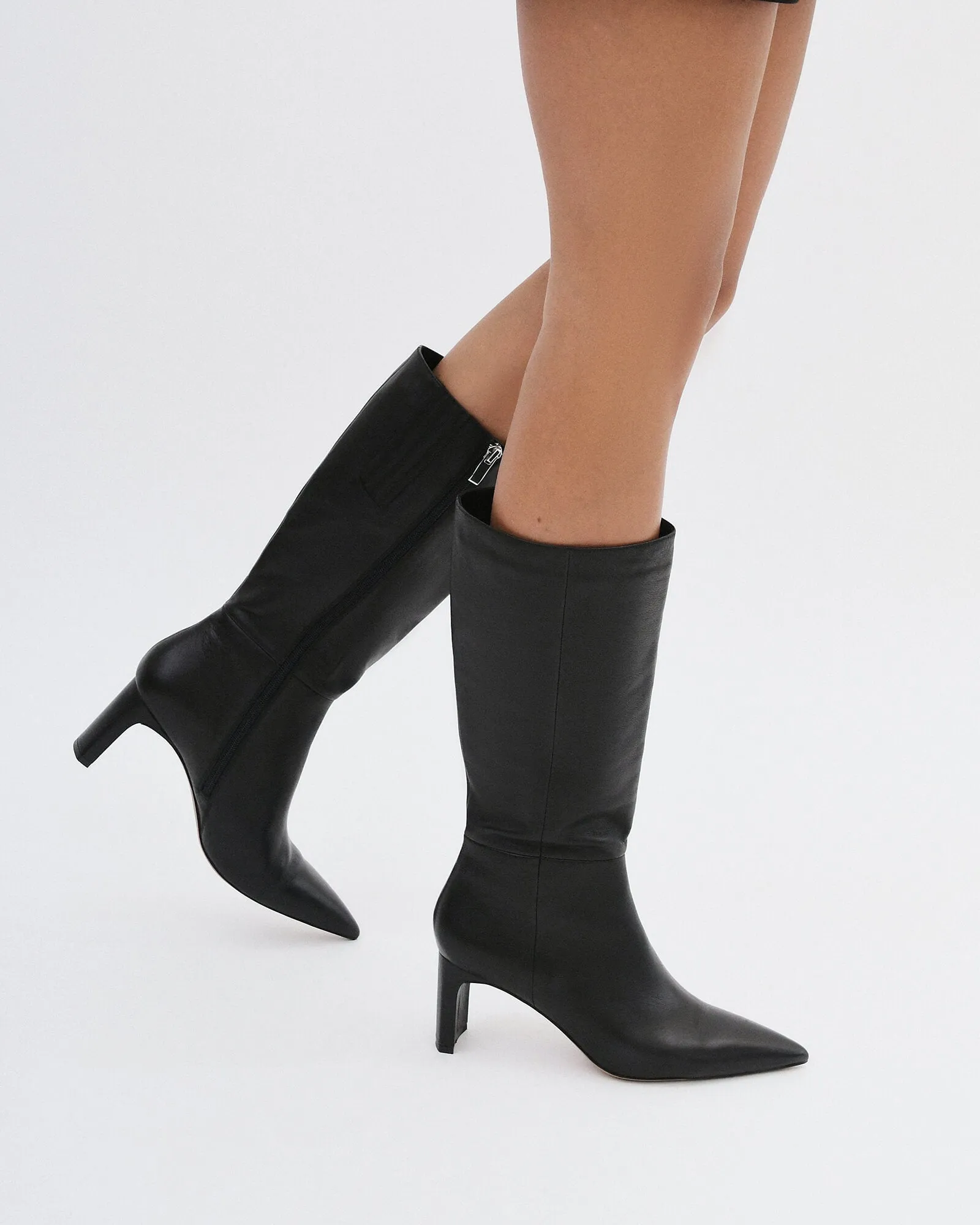 PIXIE CALF BOOTS BLACK LEATHER Jo Mercer
