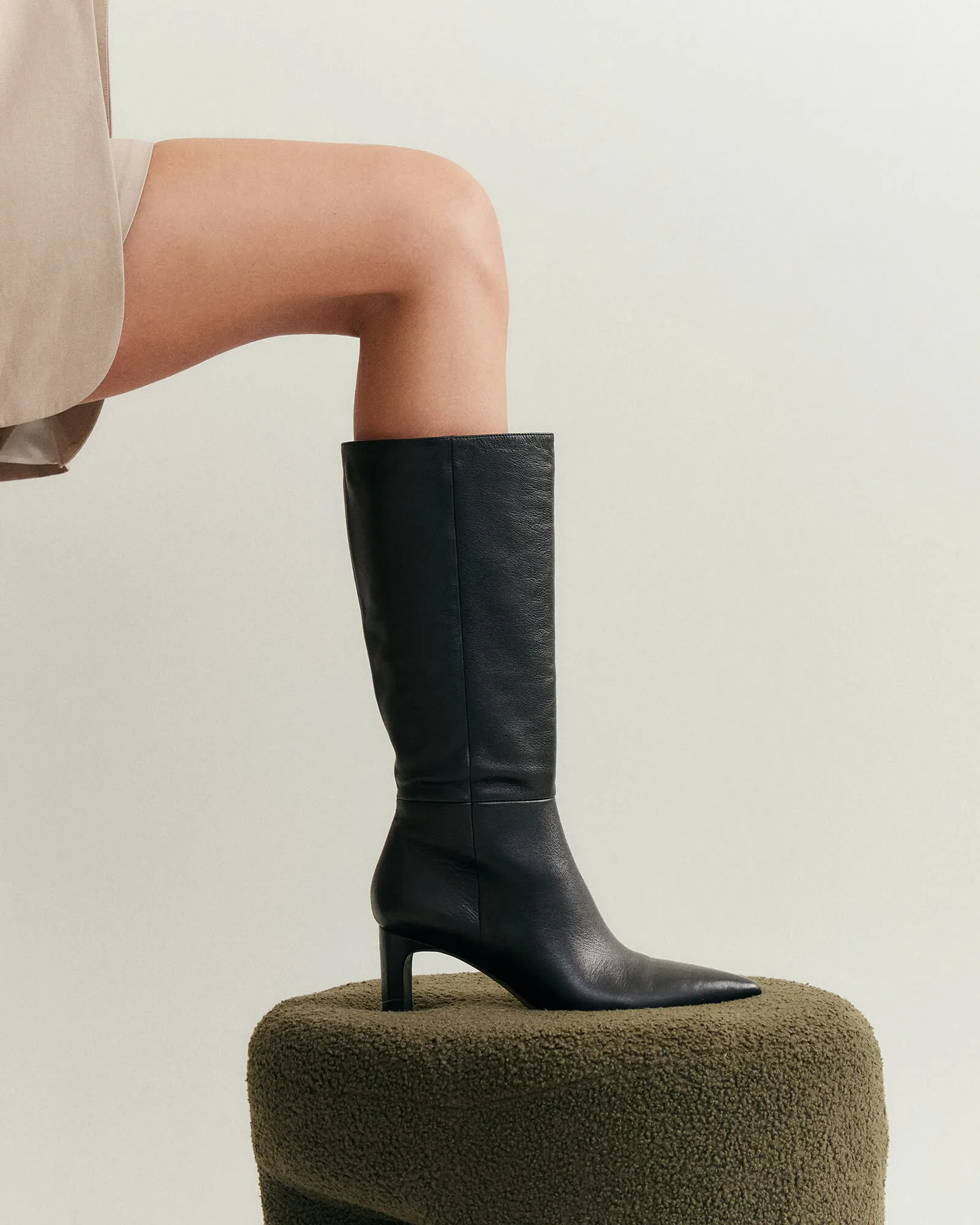PIXIE CALF BOOTS BLACK LEATHER Jo Mercer