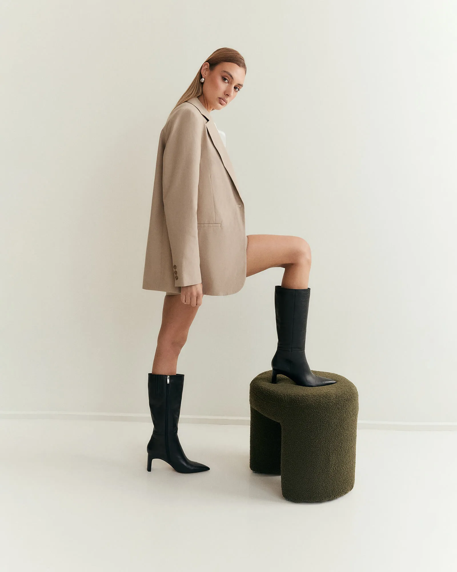 PIXIE CALF BOOTS BLACK LEATHER Jo Mercer