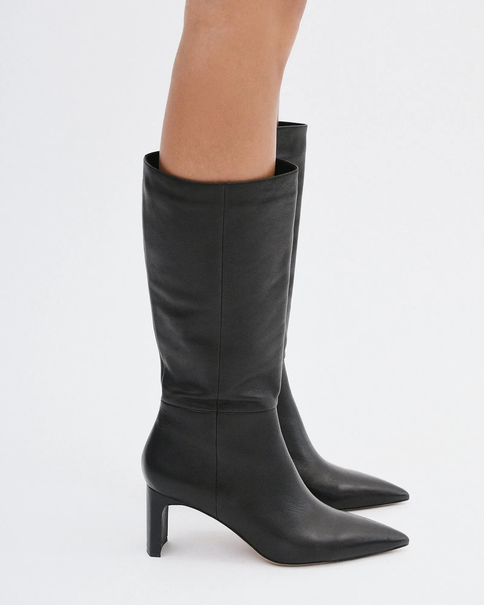 PIXIE CALF BOOTS BLACK LEATHER Jo Mercer