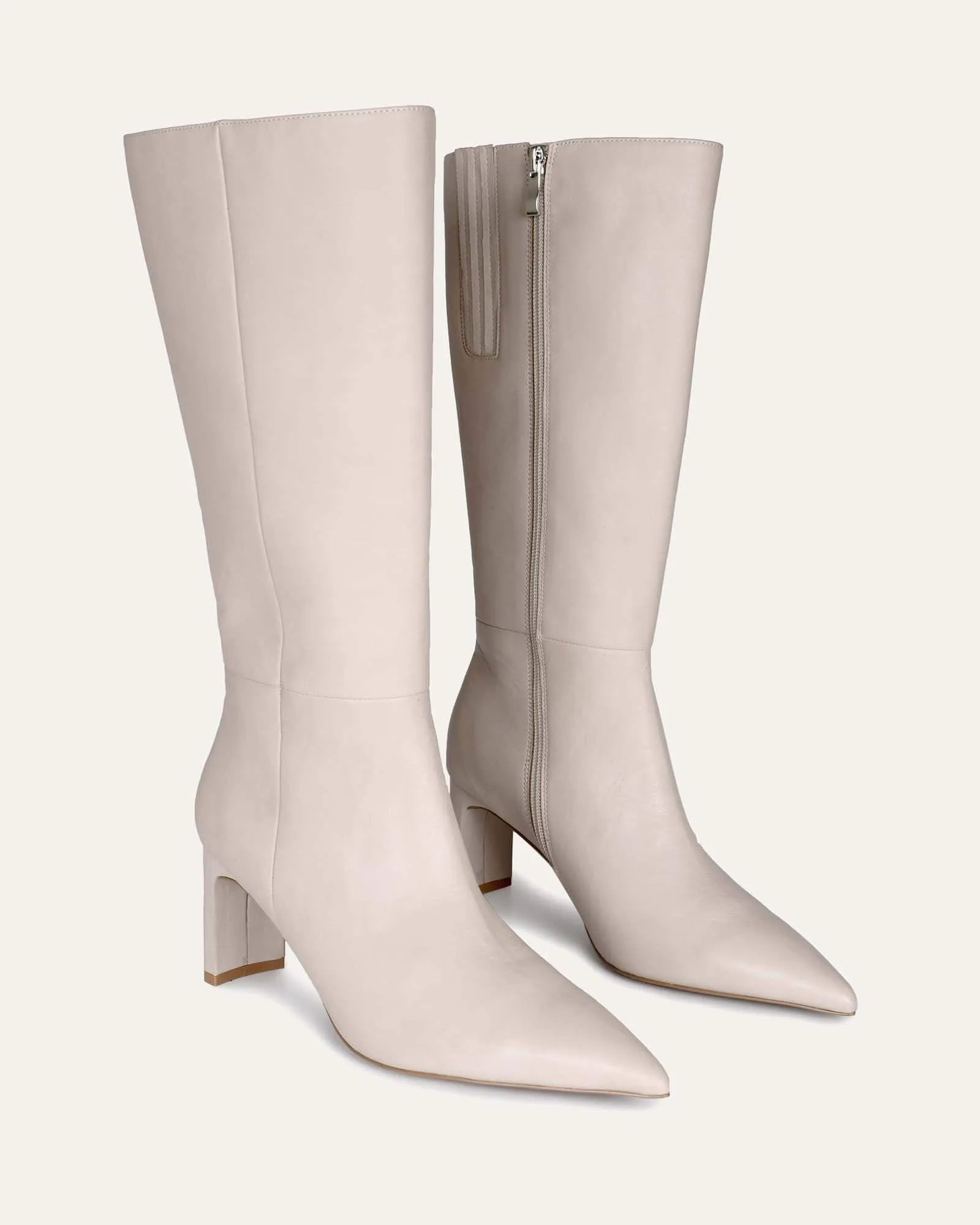 PIXIE CALF BOOTS BONE LEATHER Jo Mercer