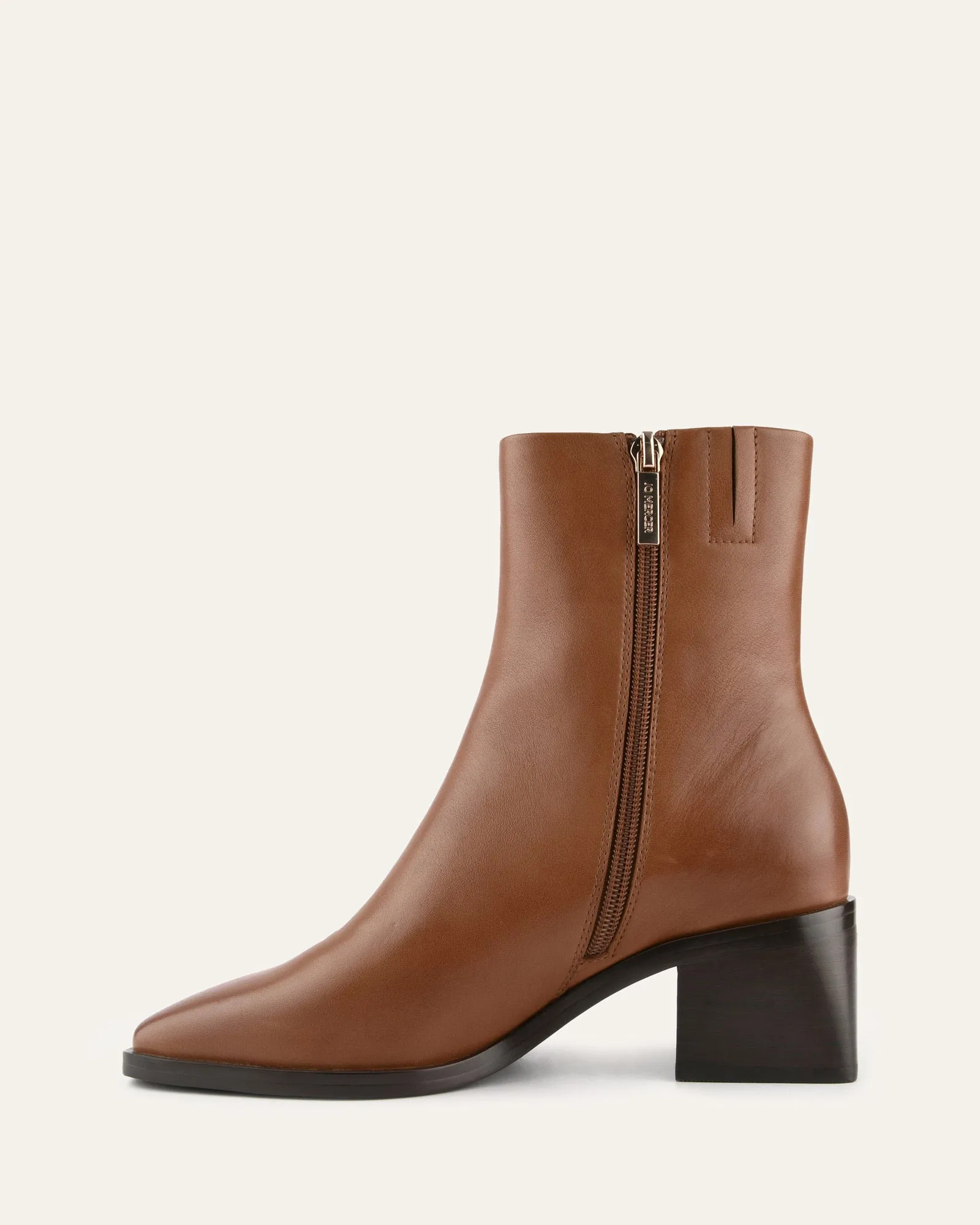 QUADE MID ANKLE BOOTS TRUE TAN LEATHER Jo Mercer