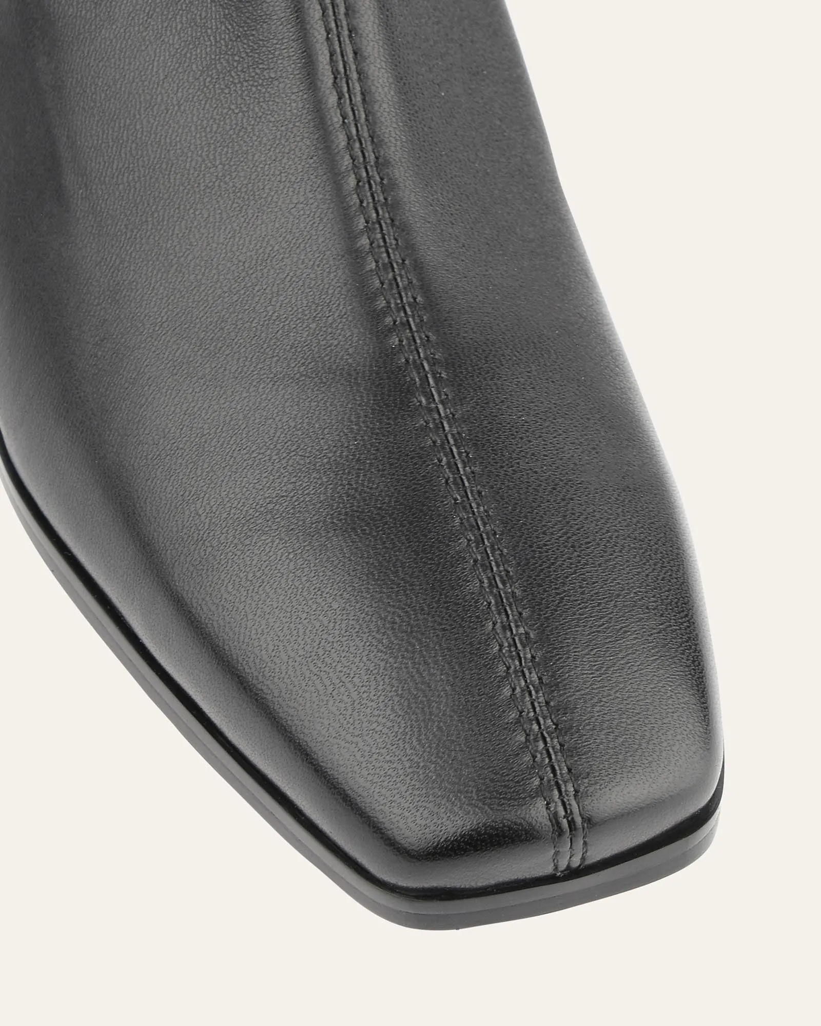 QUINCE MID ANKLE BOOTS BLACK LEATHER Jo Mercer