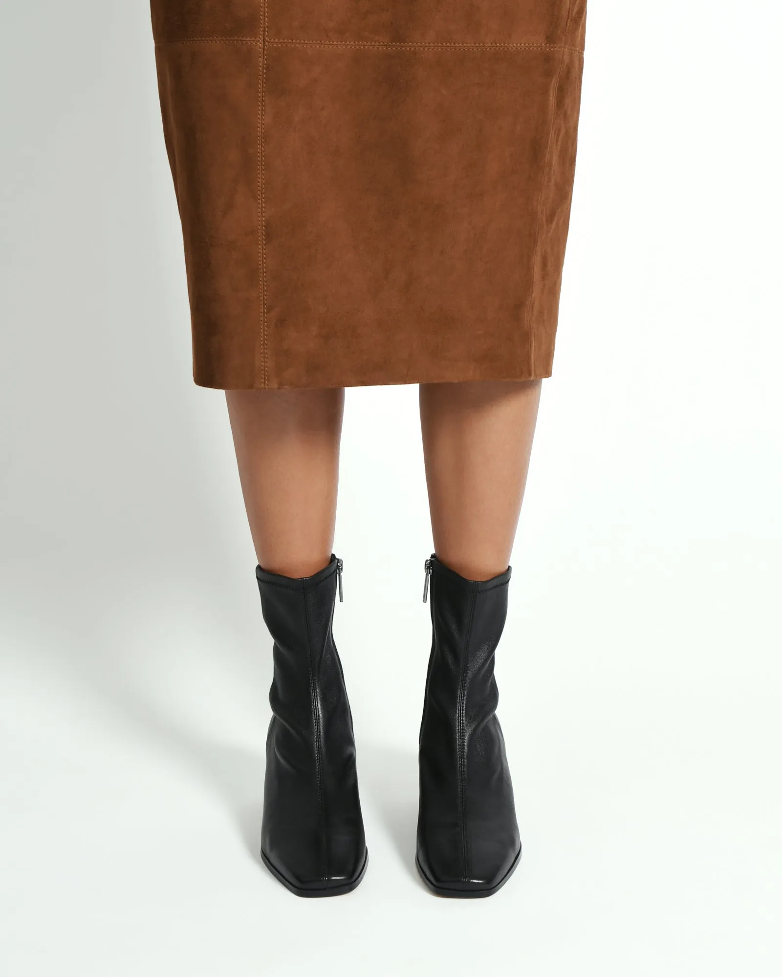 QUINCE MID ANKLE BOOTS BLACK LEATHER Jo Mercer