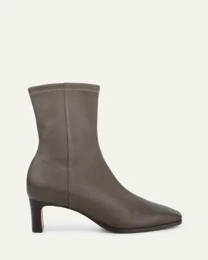 QUINCE MID ANKLE BOOTS DARK OLIVE LEATHER Jo Mercer
