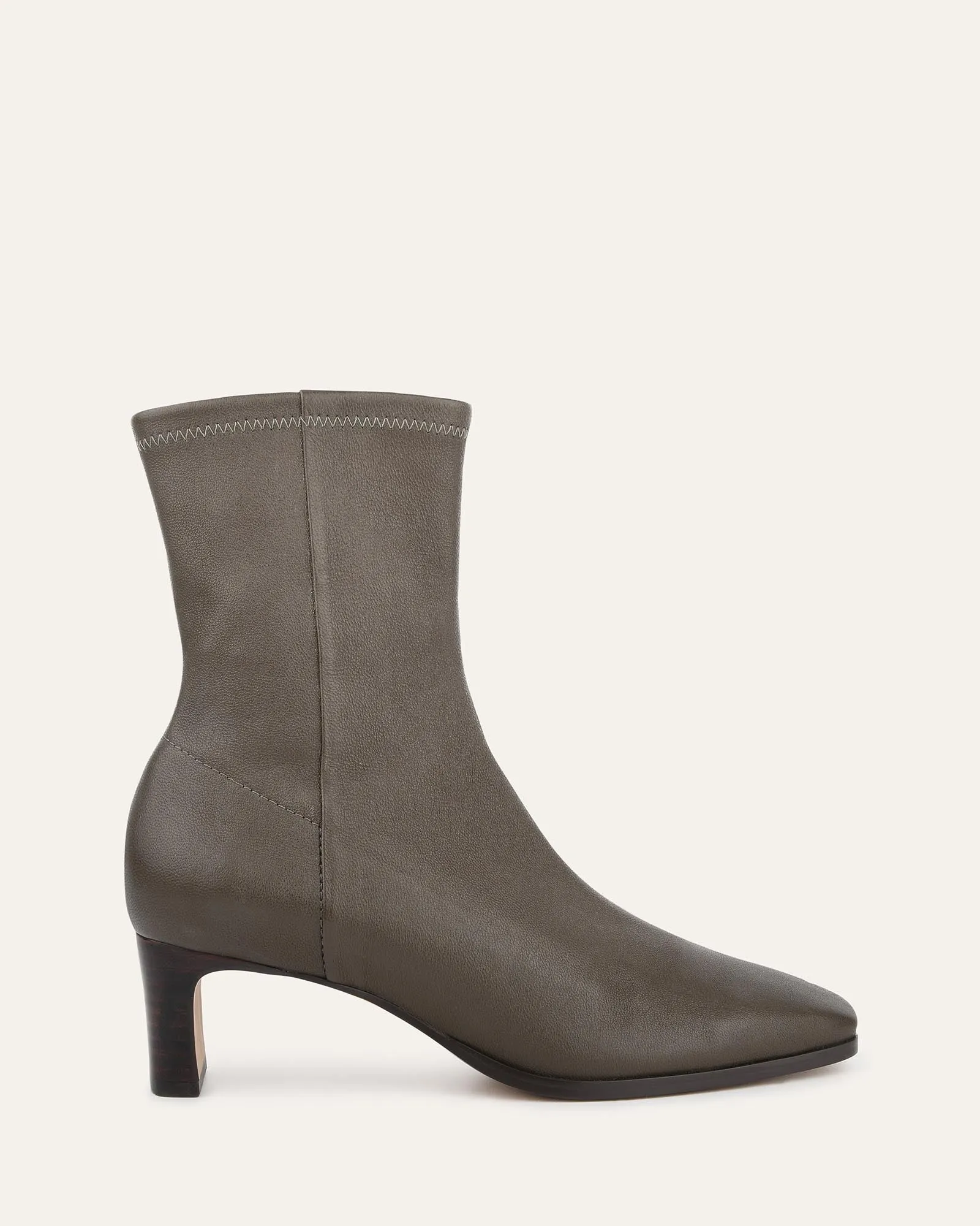 QUINCE MID ANKLE BOOTS DARK OLIVE LEATHER Jo Mercer