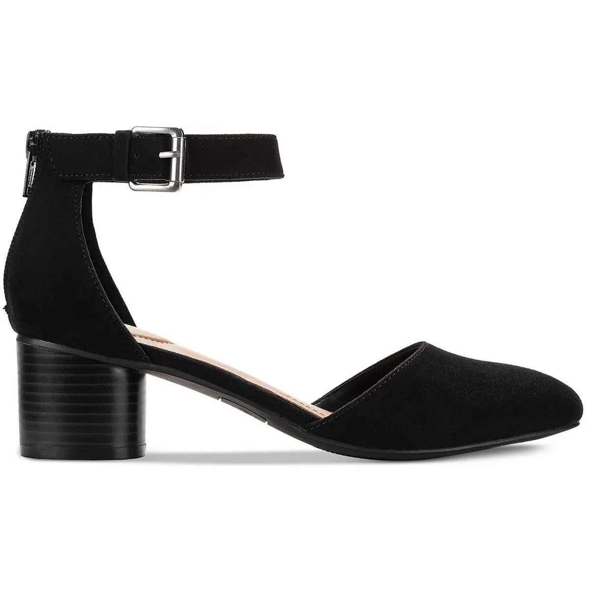 Reformation Alinaa Womens Faux Suede Double D'Orsay Block Heels
