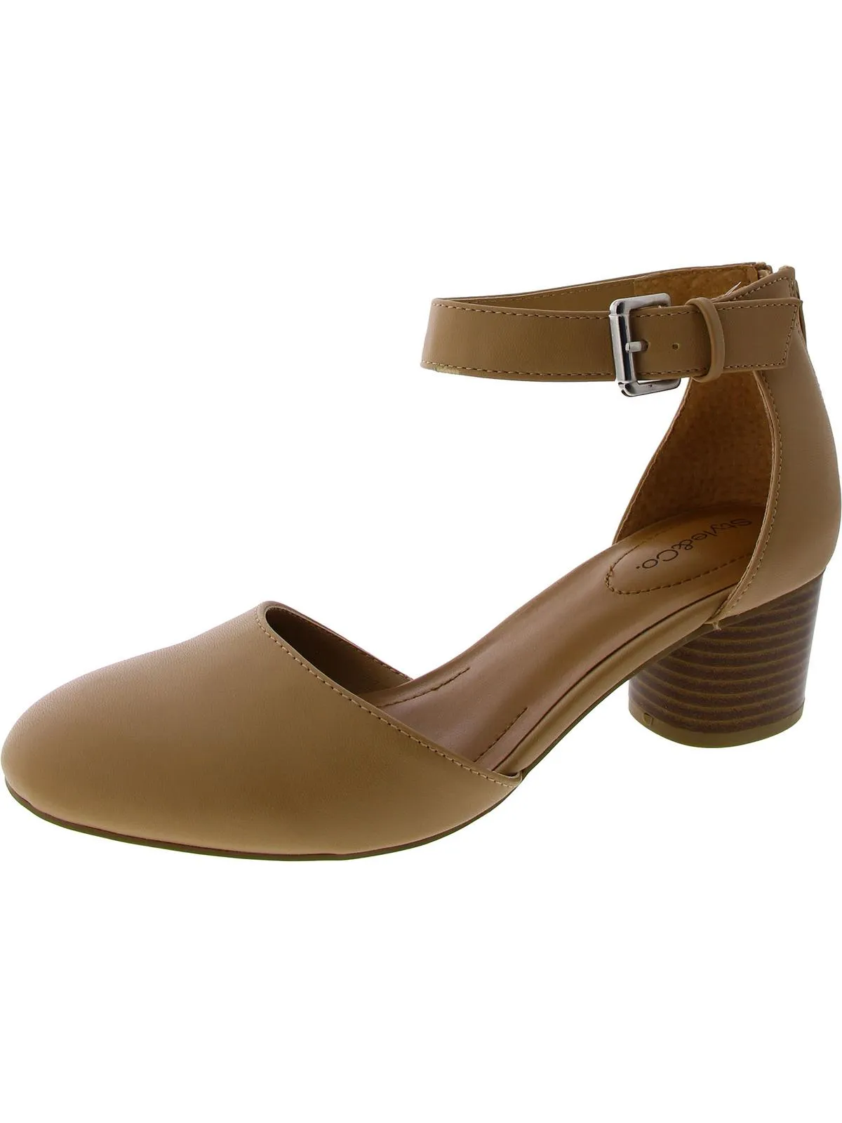 Reformation Alinaa Womens Faux Suede Double D'Orsay Block Heels