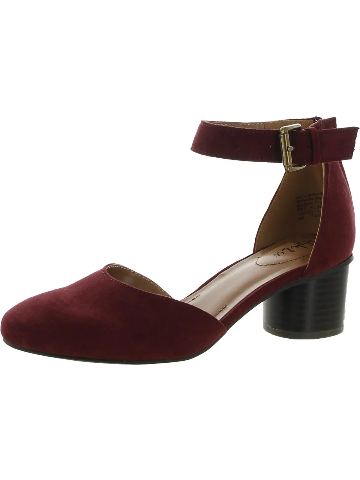 Reformation Alinaa Womens Faux Suede Double D'Orsay Block Heels