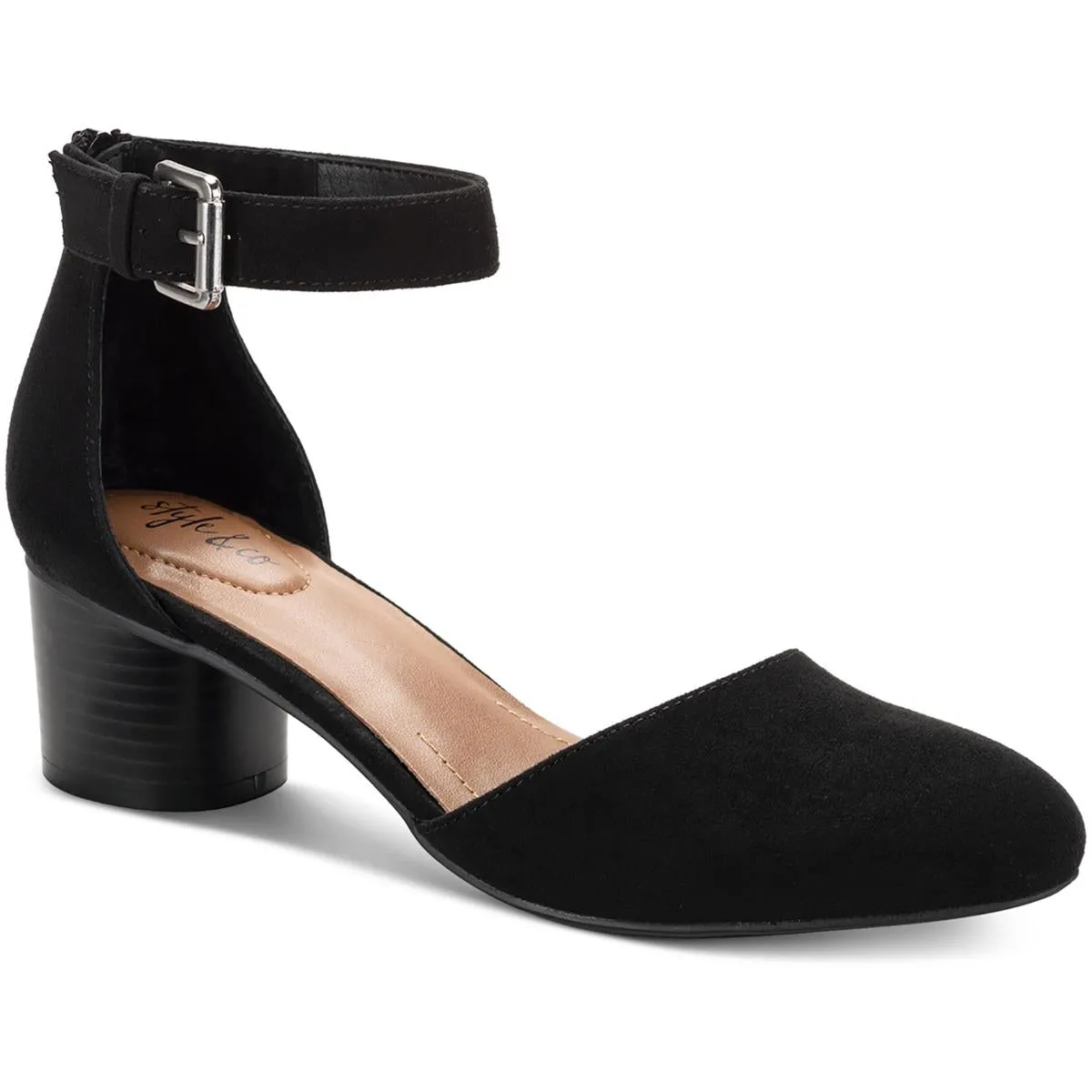 Reformation Alinaa Womens Faux Suede Double D'Orsay Block Heels
