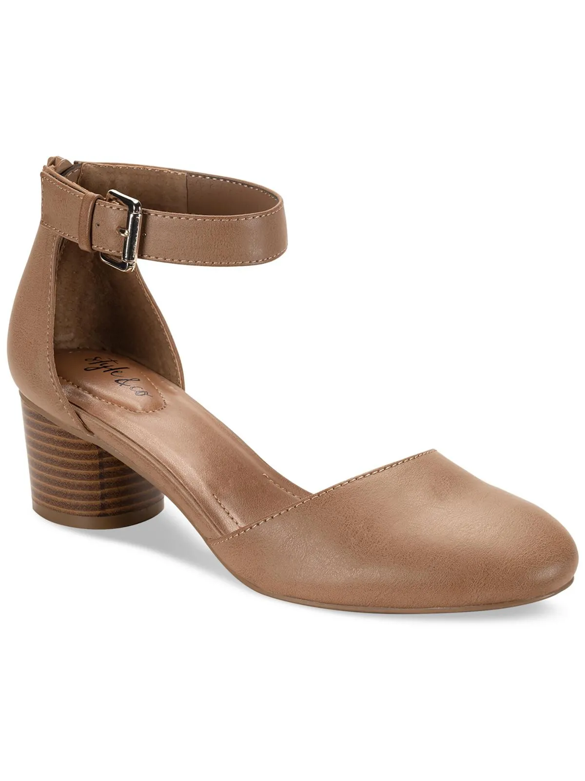 Reformation Alinaa Womens Faux Suede Double D'Orsay Block Heels