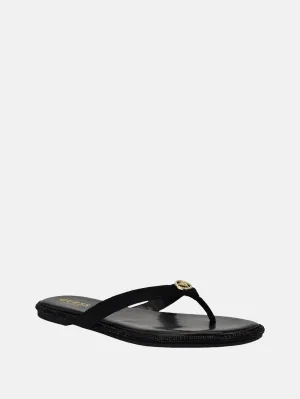 Reformation Barenn Embellished Thong Sandals