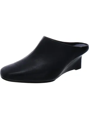 Reformation Benita Womens Leather Slip On Wedge Heels